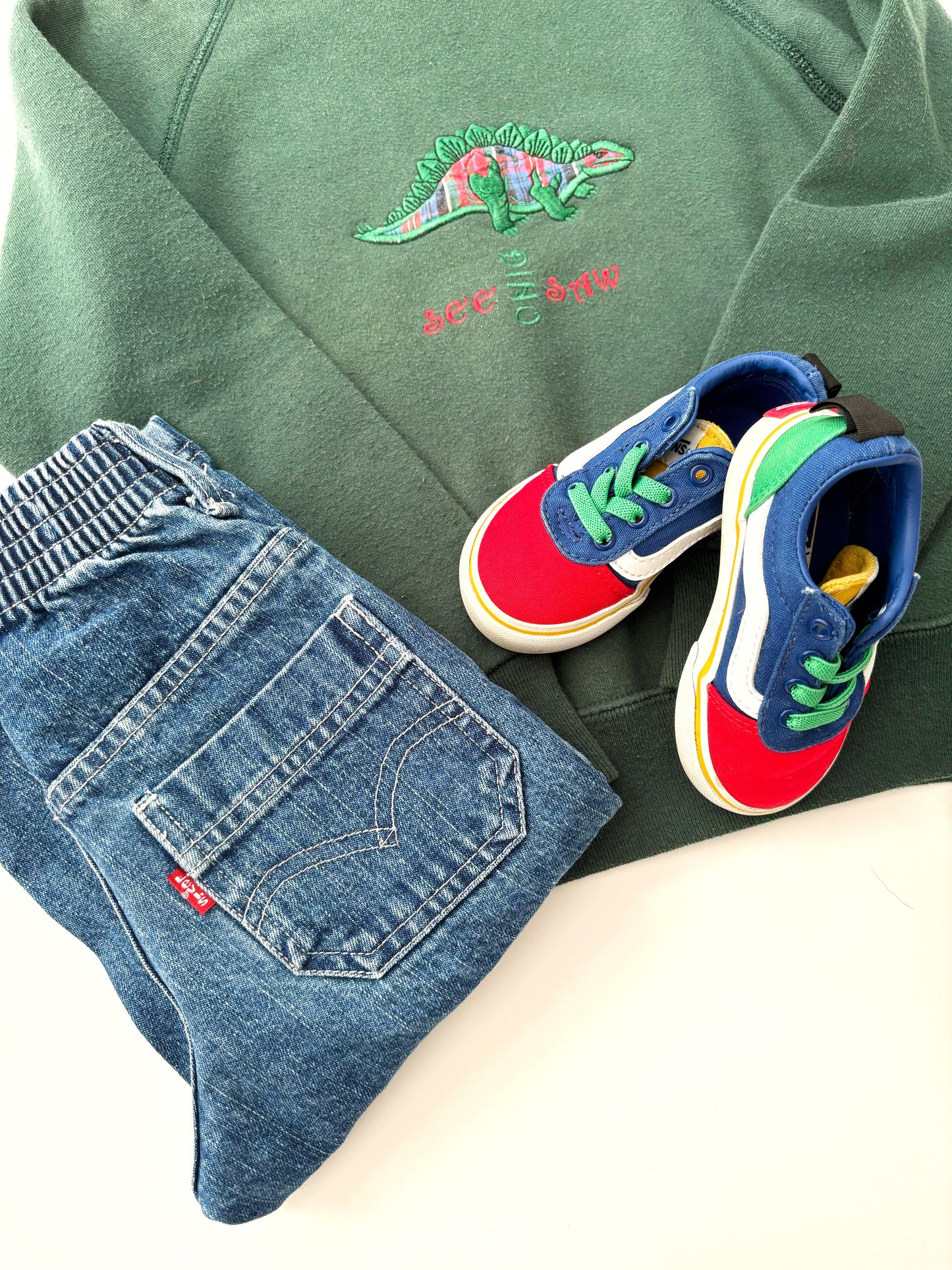 American Vintage Green Dinosaur Sweatshirt Age 4-5 Years
