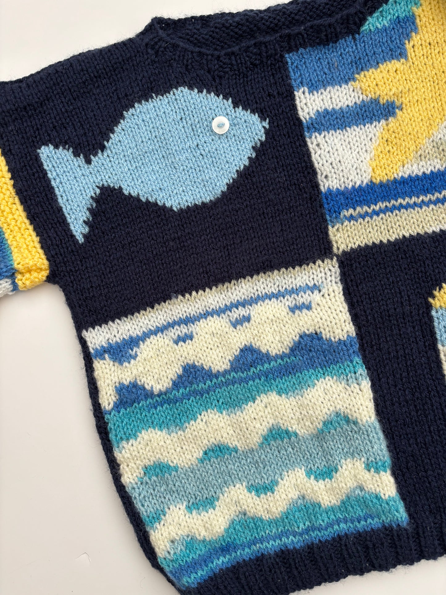 Seaside Theme Knitted Jumper Age 3-4 Years