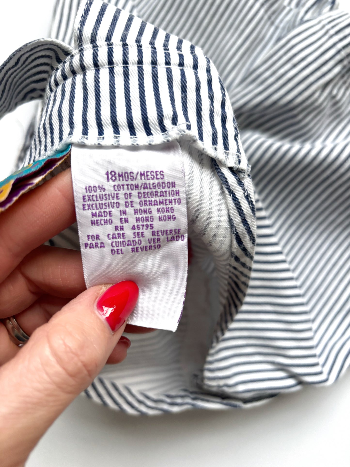 Vintage Winnie the Pooh Stripe Dungarees Age 18 Months
