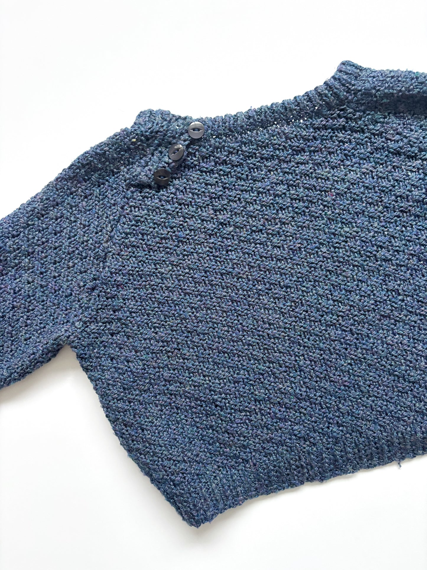 Handknit Blue Jumper Age 1-2 Years