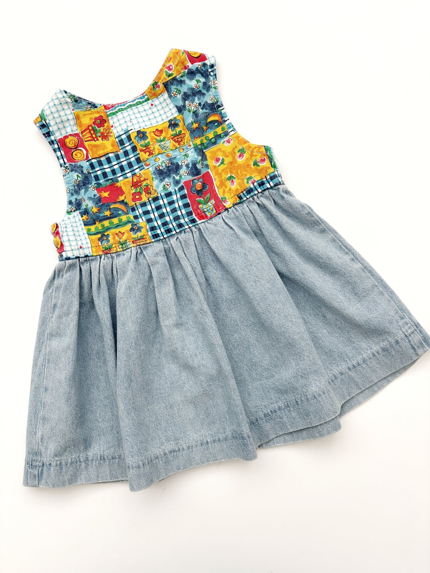 Vintage Denim Dress Age 12-18 Months