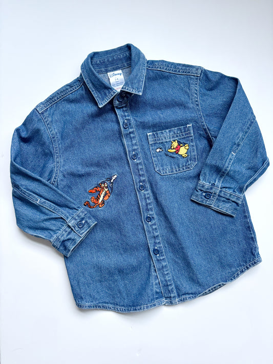 Vintage Winnie the Pooh Denim Shirt Age 3-4 Years