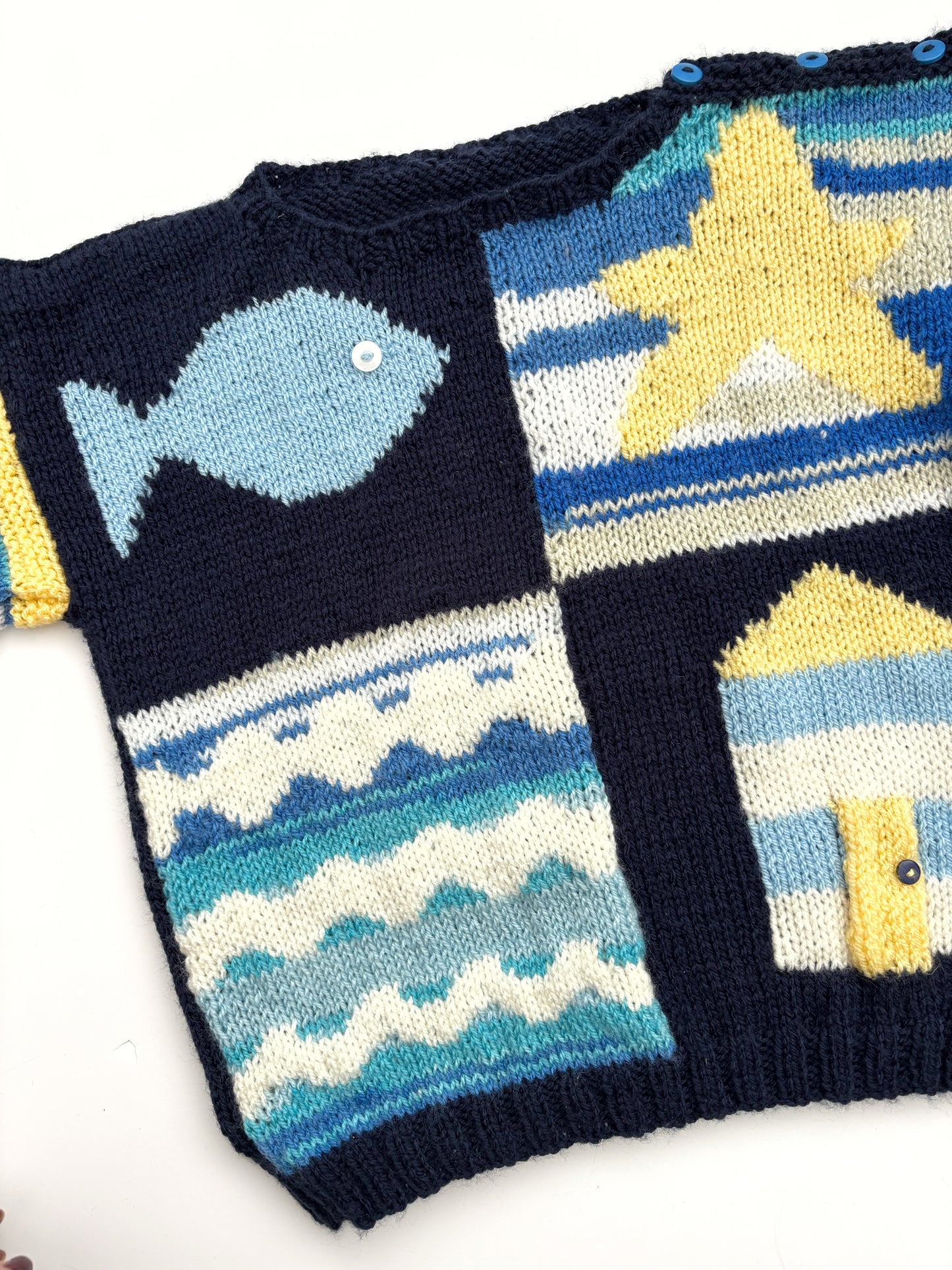 Seaside Theme Knitted Jumper Age 3-4 Years