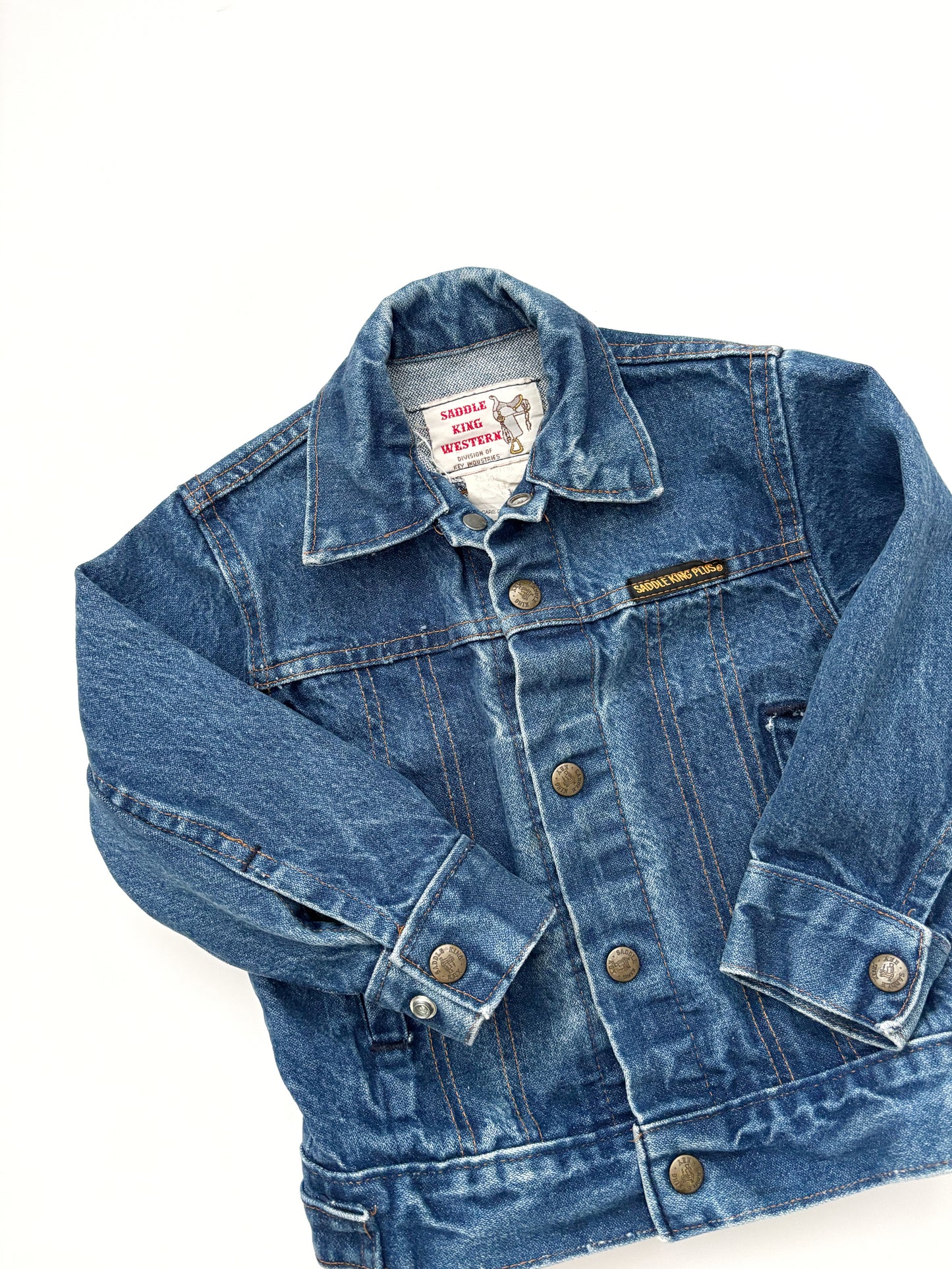 Vintage ‘Saddle King’ Western Cowboy Denim Jacket Age 4