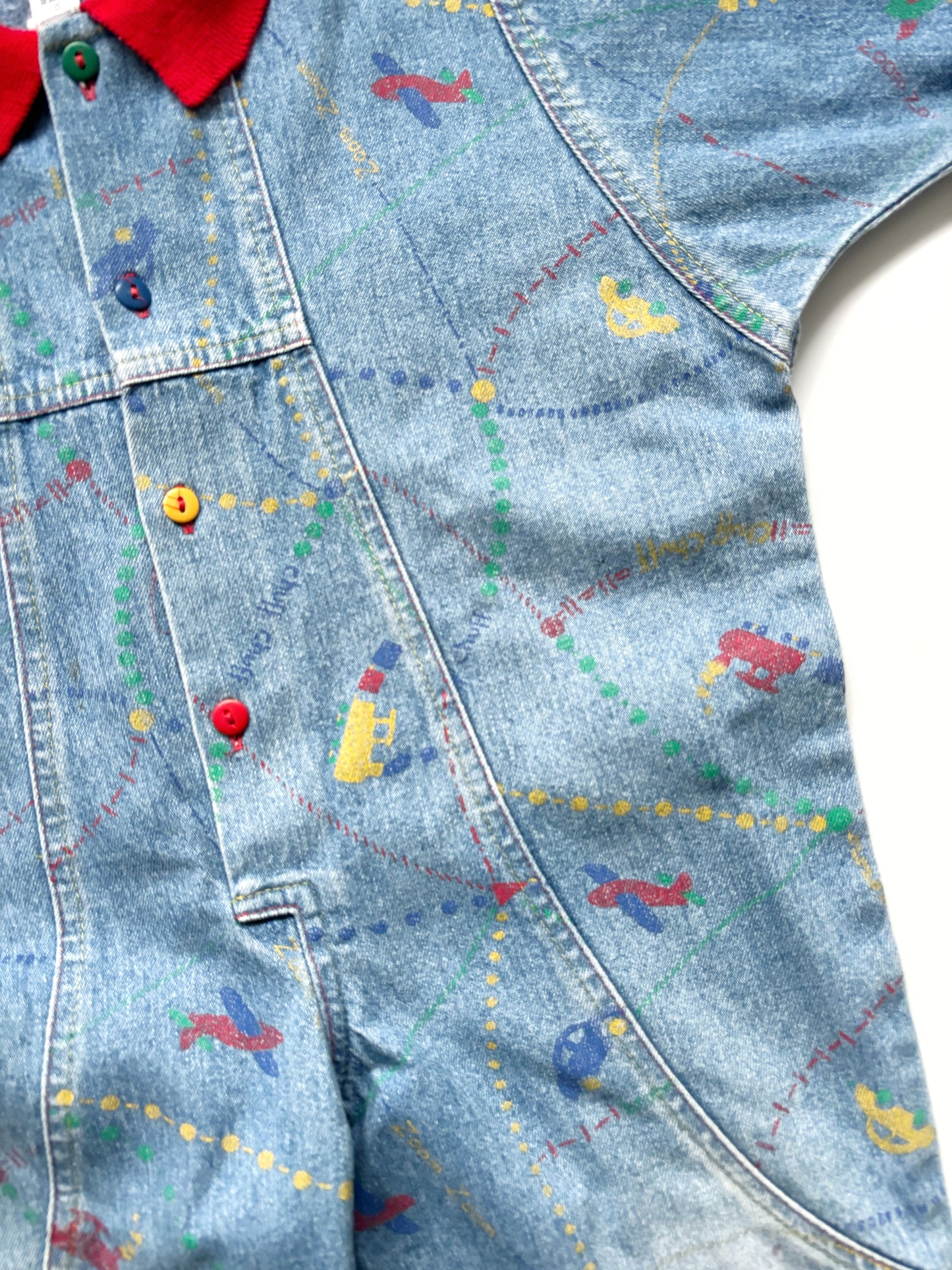 Vintage Denim Romper Suit Age 18 Months