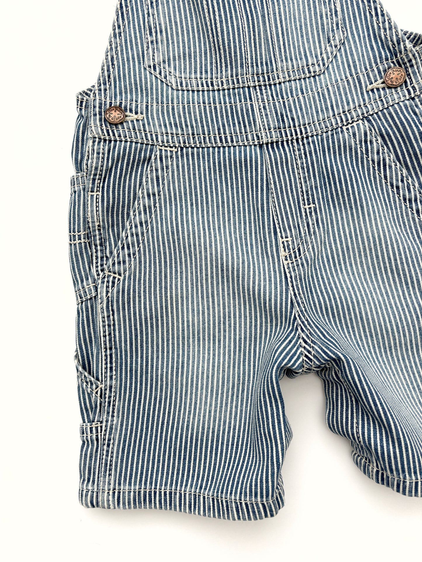 Hickory Stripe Oshkosh Shortall Dungarees Age 2 Years