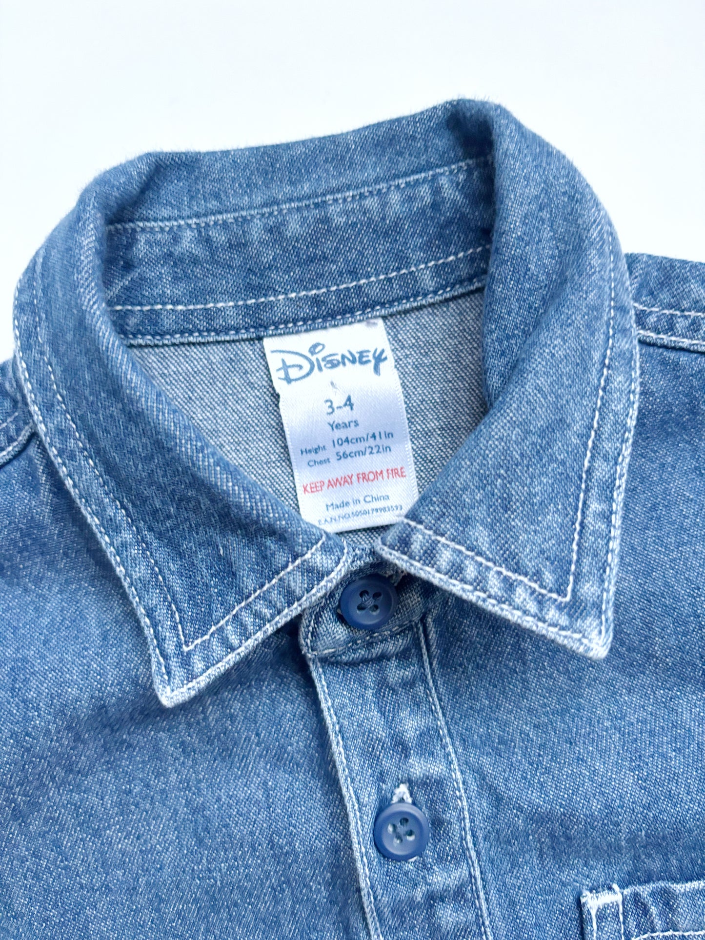 Vintage Winnie the Pooh Denim Shirt Age 3-4 Years