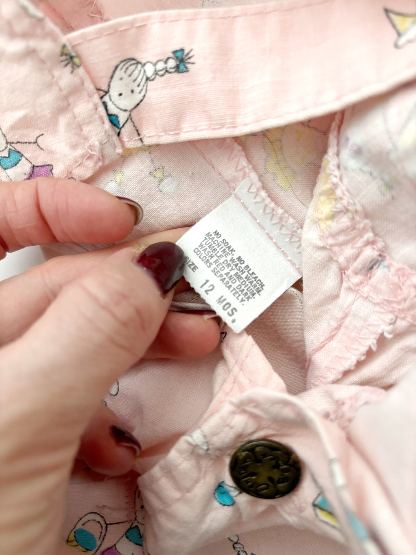 Vintage Oshkosh B’Gosh Ice Cream Fun Shortall Dungarees Age 12 Months