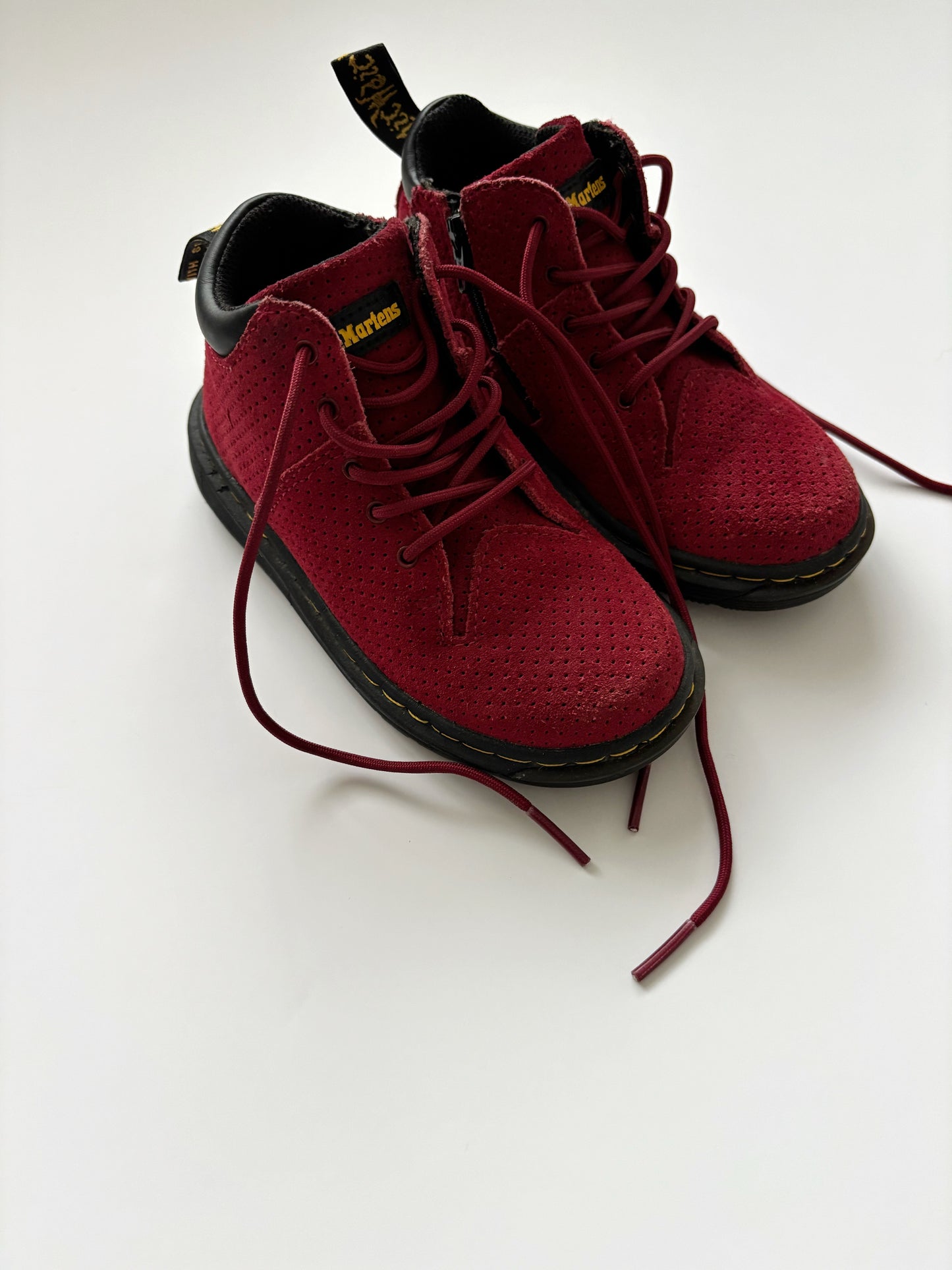 Red Dr Marten Boots Size Infant UK 7.5