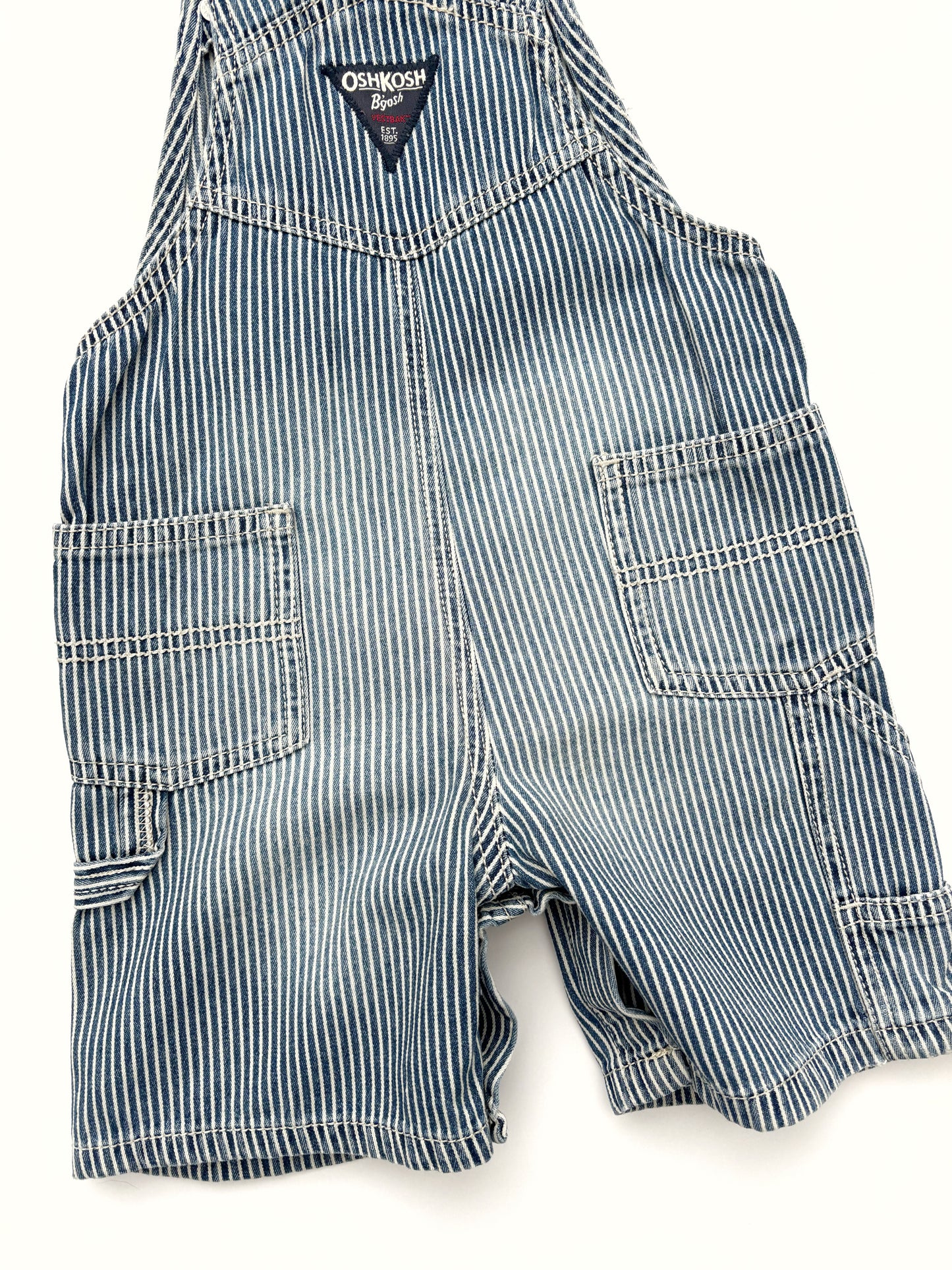 Hickory Stripe Oshkosh Shortall Dungarees Age 2 Years