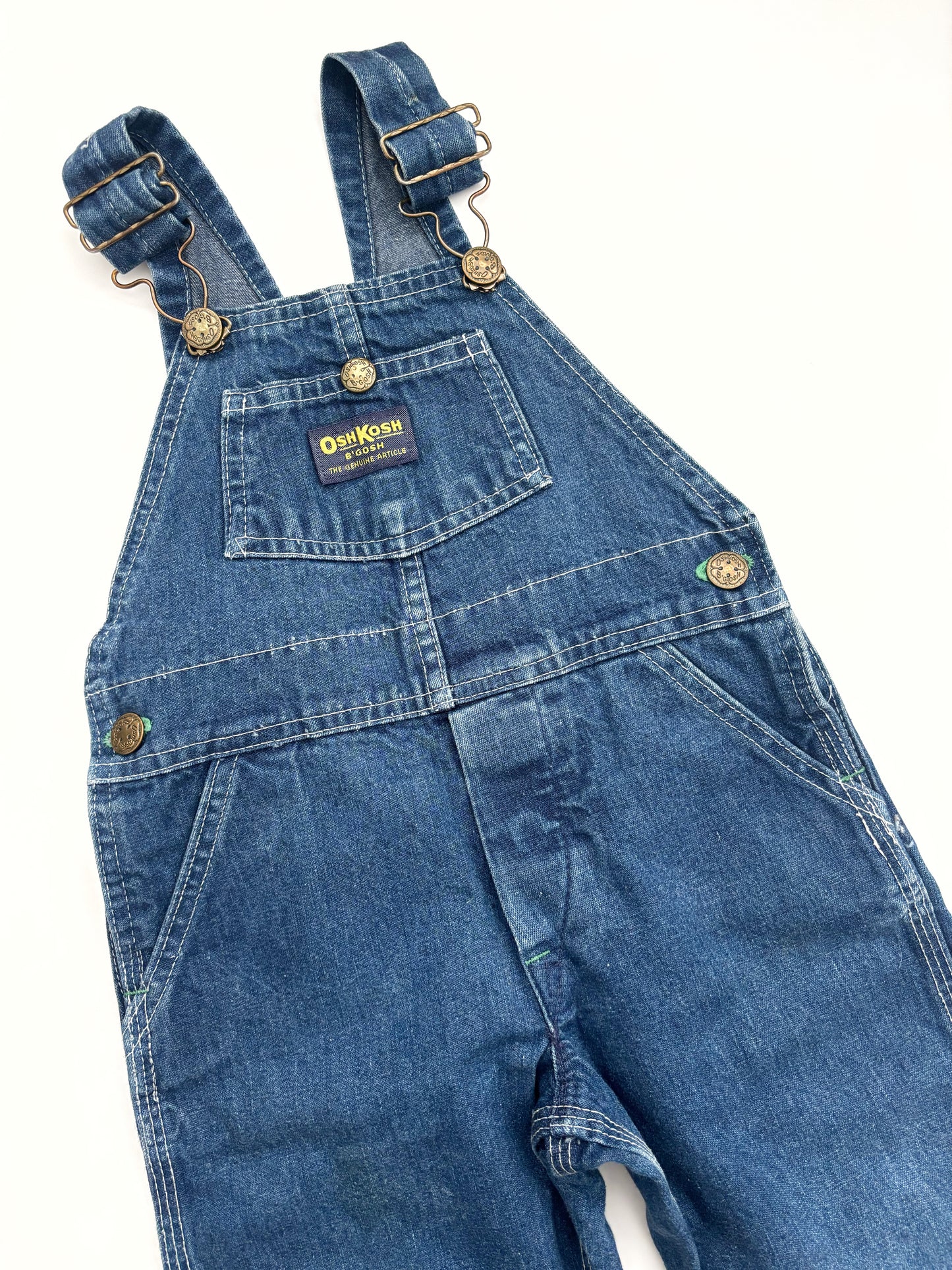 Vintage Oshkosh B’Gosh Blue Denim Dungarees Age 2-3 Years.