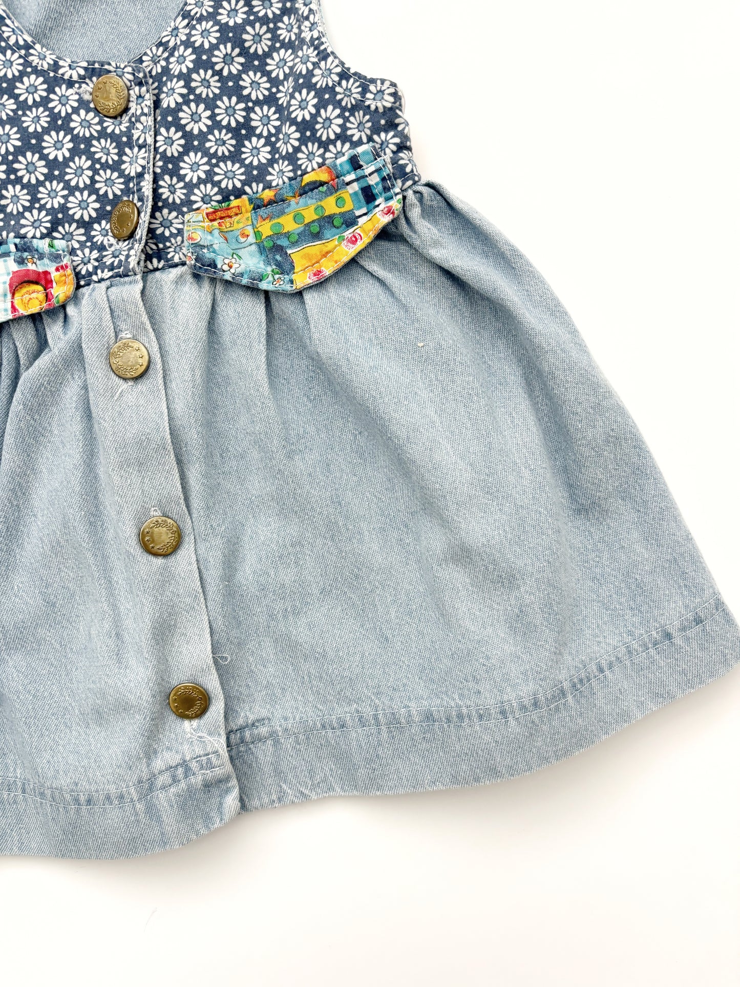 Vintage Denim Dress Age 12-18 Months