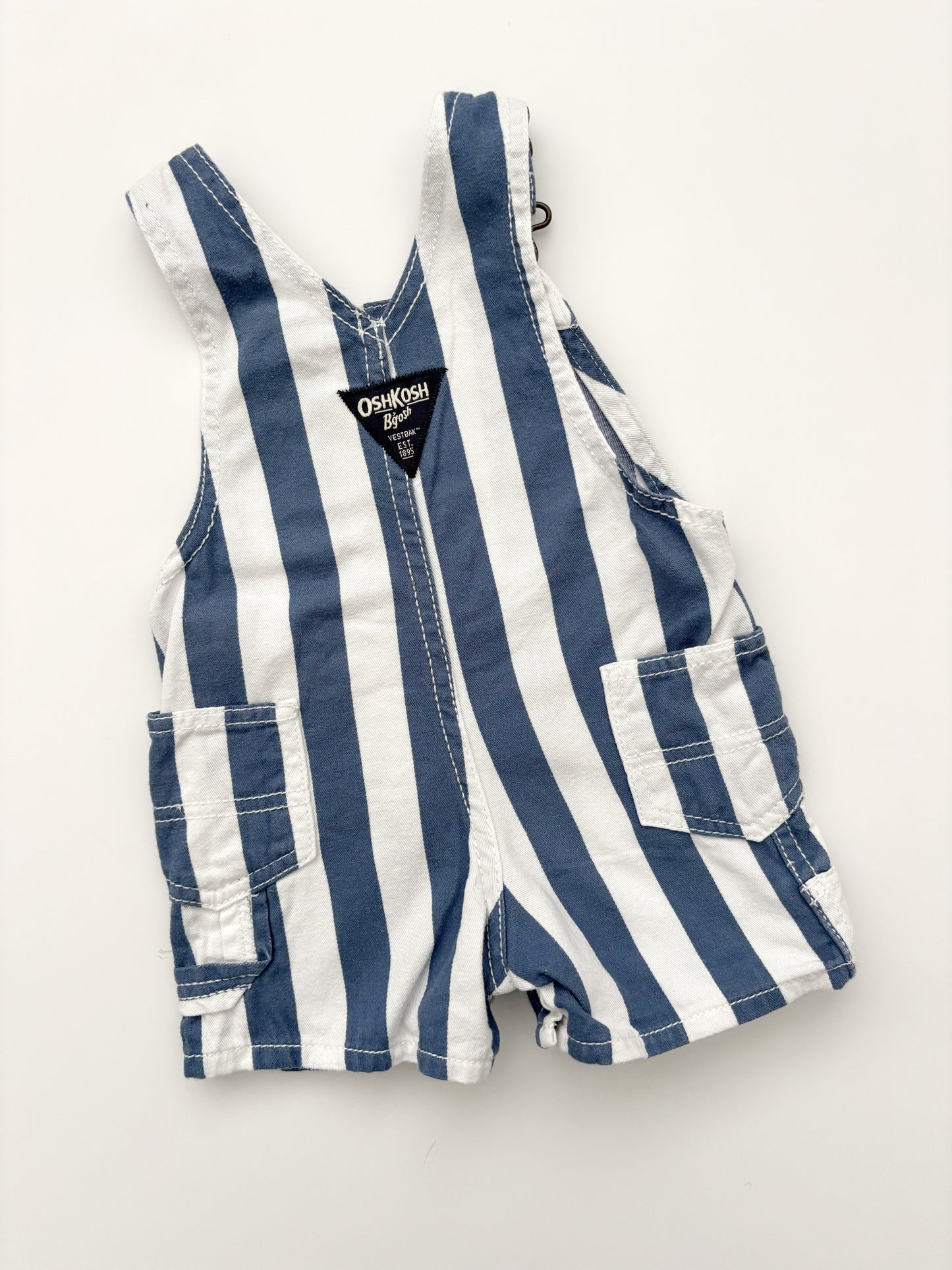Stripe Oshkosh Shortall Dungarees Age 6 Months