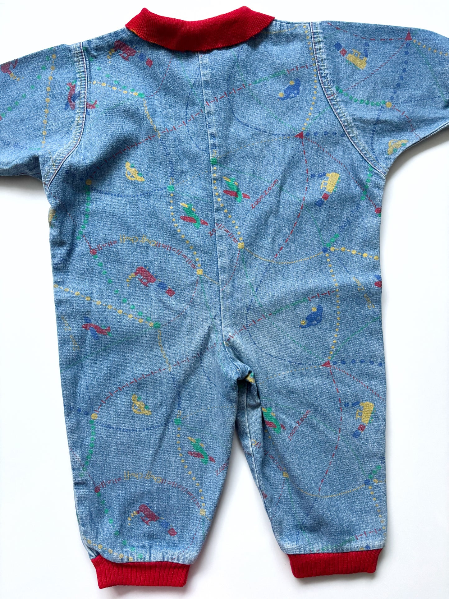 Vintage Denim Romper Suit Age 18 Months