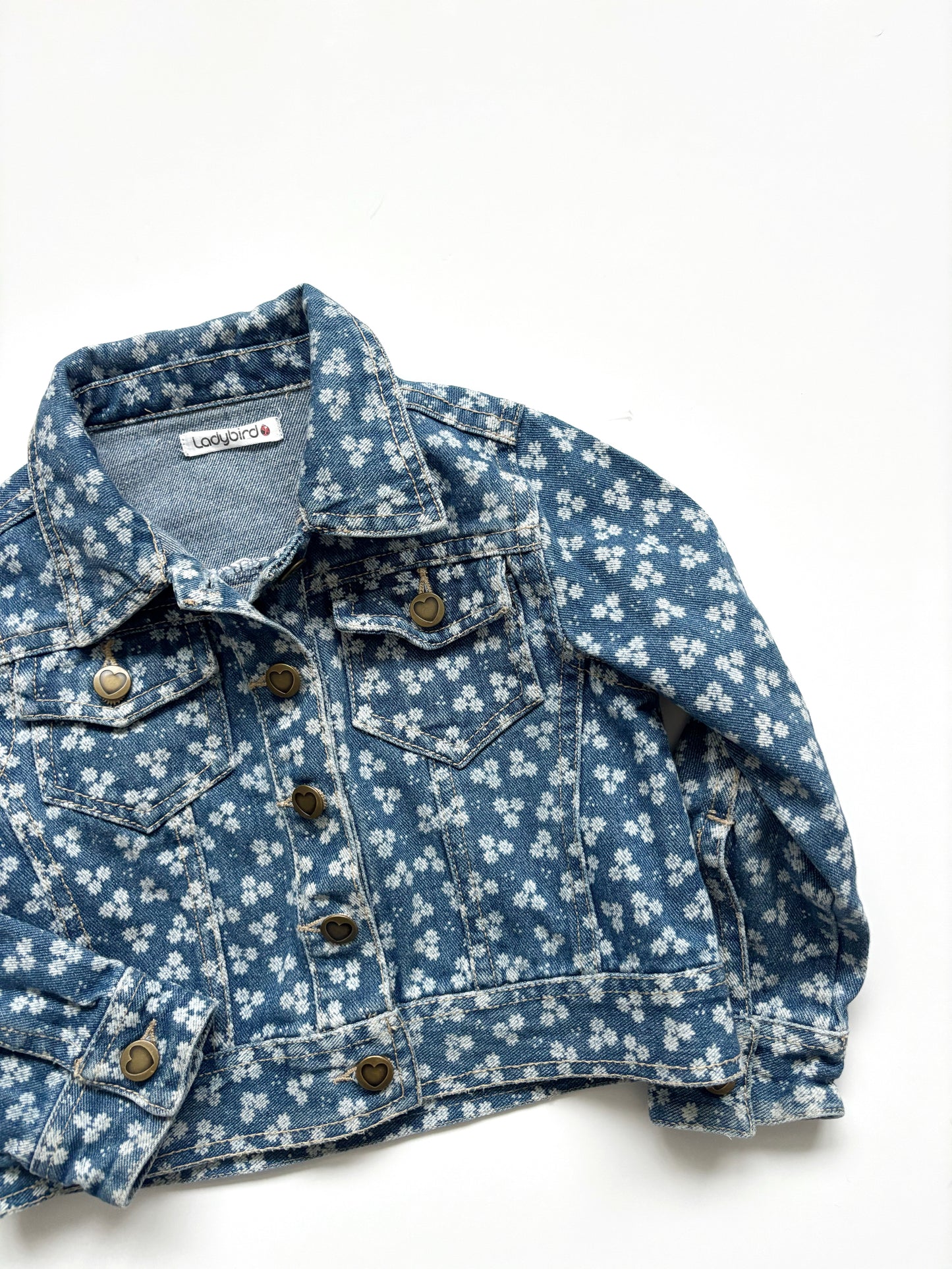 Vintage Ladybird Floral Denim Jacket Age 2-3 Years