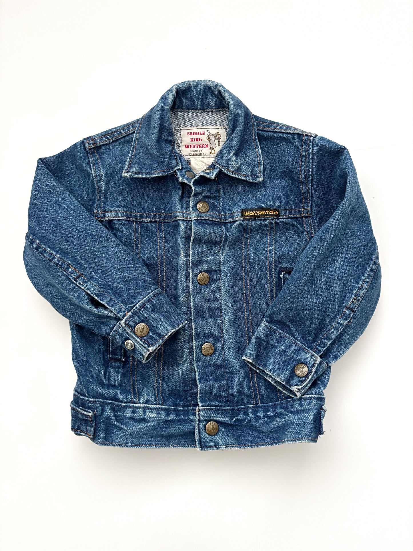 Vintage ‘Saddle King’ Western Cowboy Denim Jacket Age 4