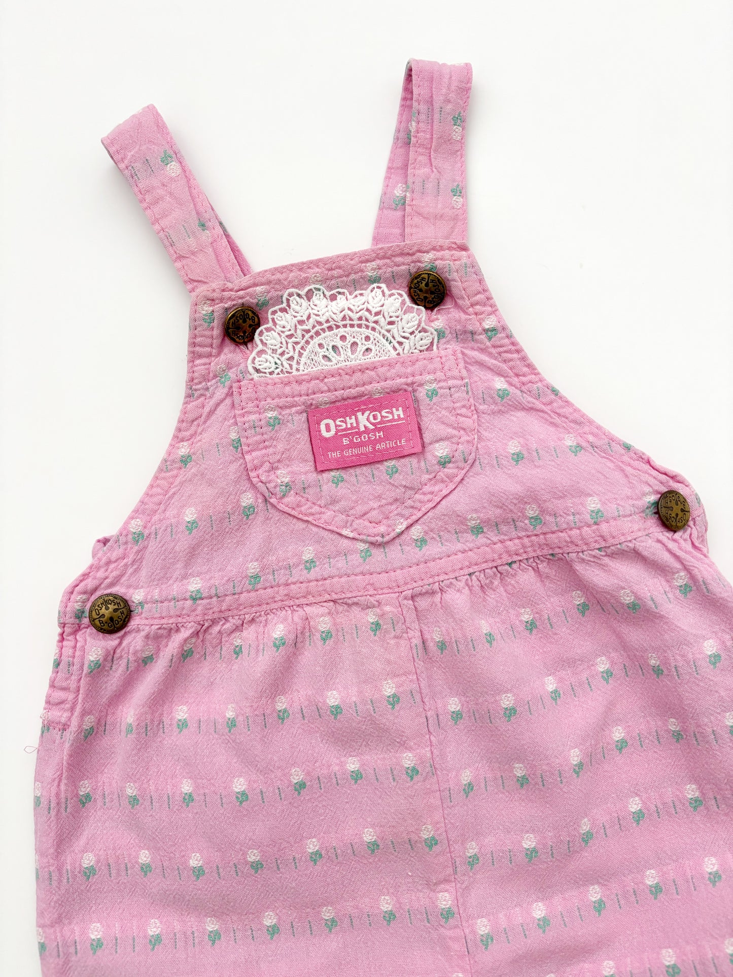 Vintage Oshkosh Pink Dungarees age 3-6 months
