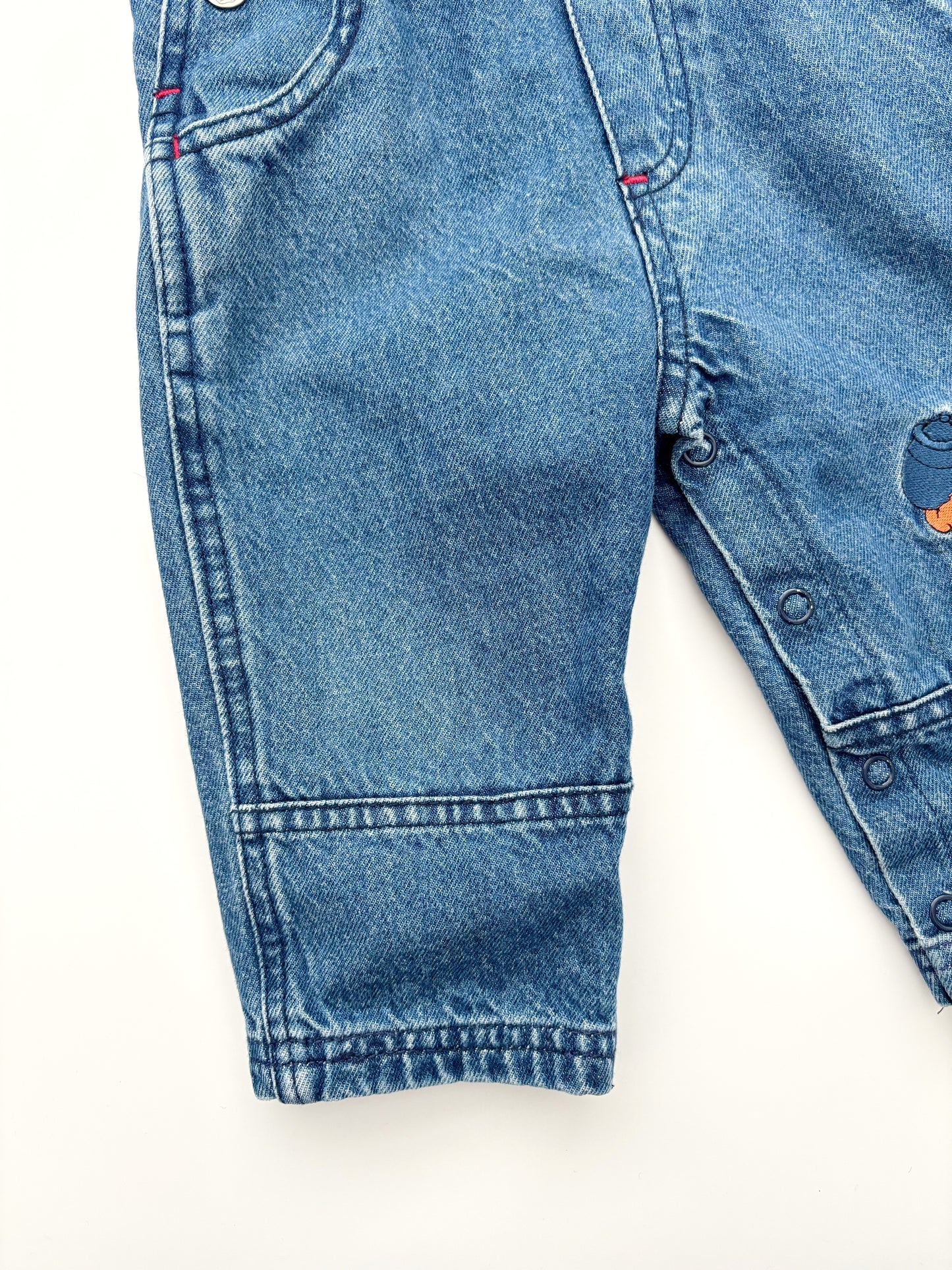 Vintage Winnie The Pooh Dungarees Age 12 Months Y2K