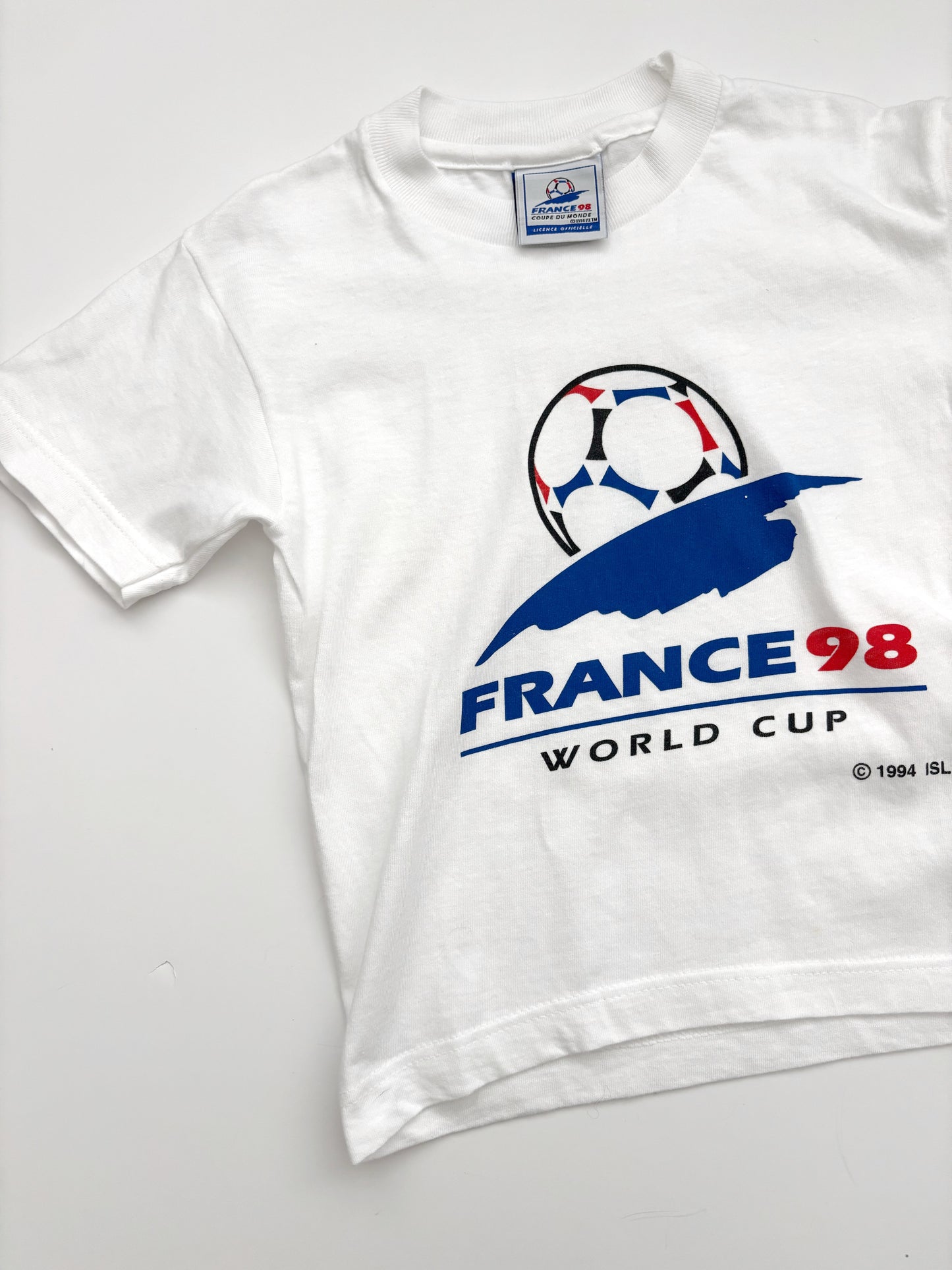 France 98 Football World Cup T-Shirt - Deadstock 1994 Age 3-4 Years