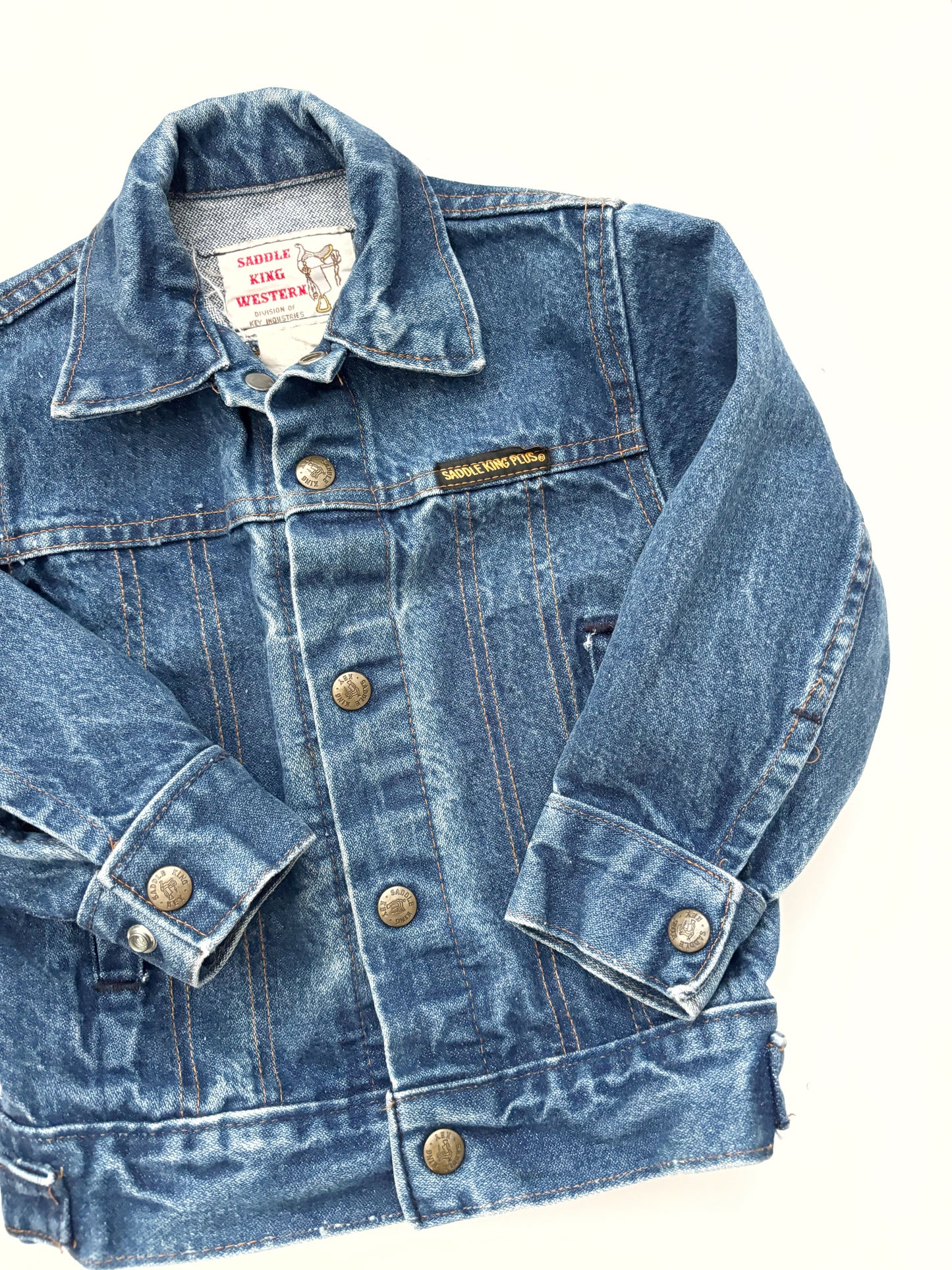 Vintage ‘Saddle King’ Western Cowboy Denim Jacket Age 4