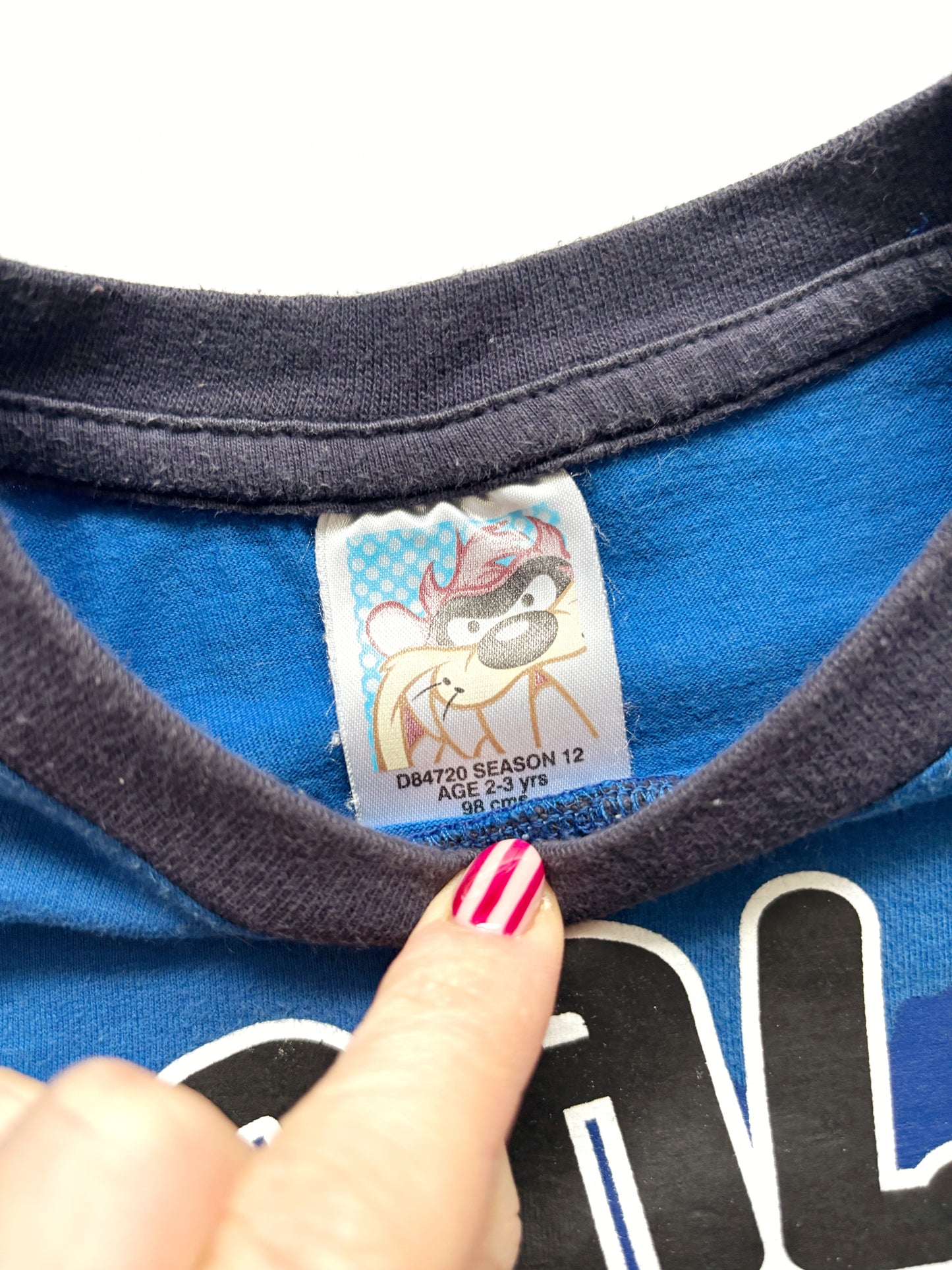 Vintage Taz Soccer T-Shirt Age 2-3 Years