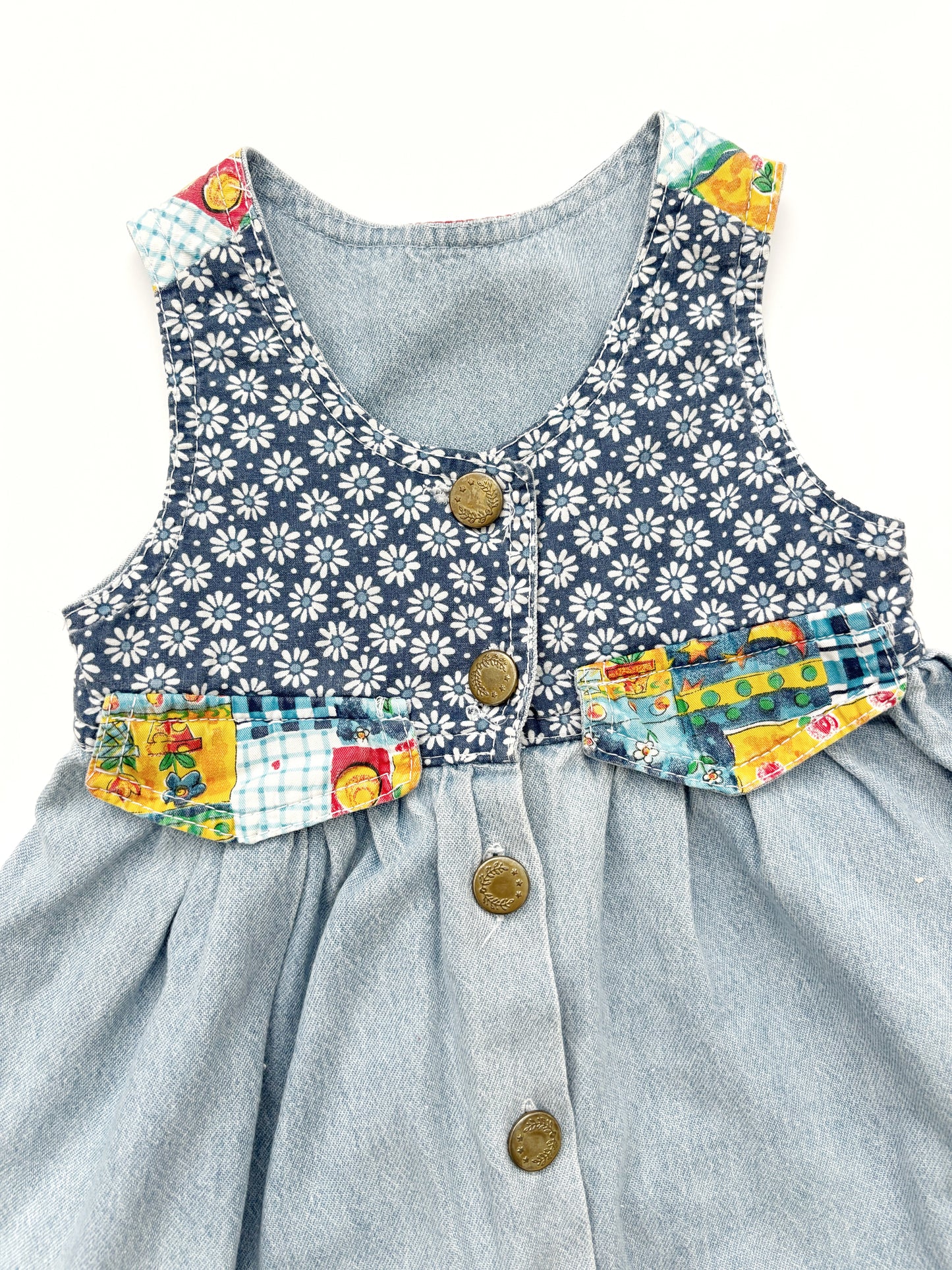 Vintage Denim Dress Age 12-18 Months