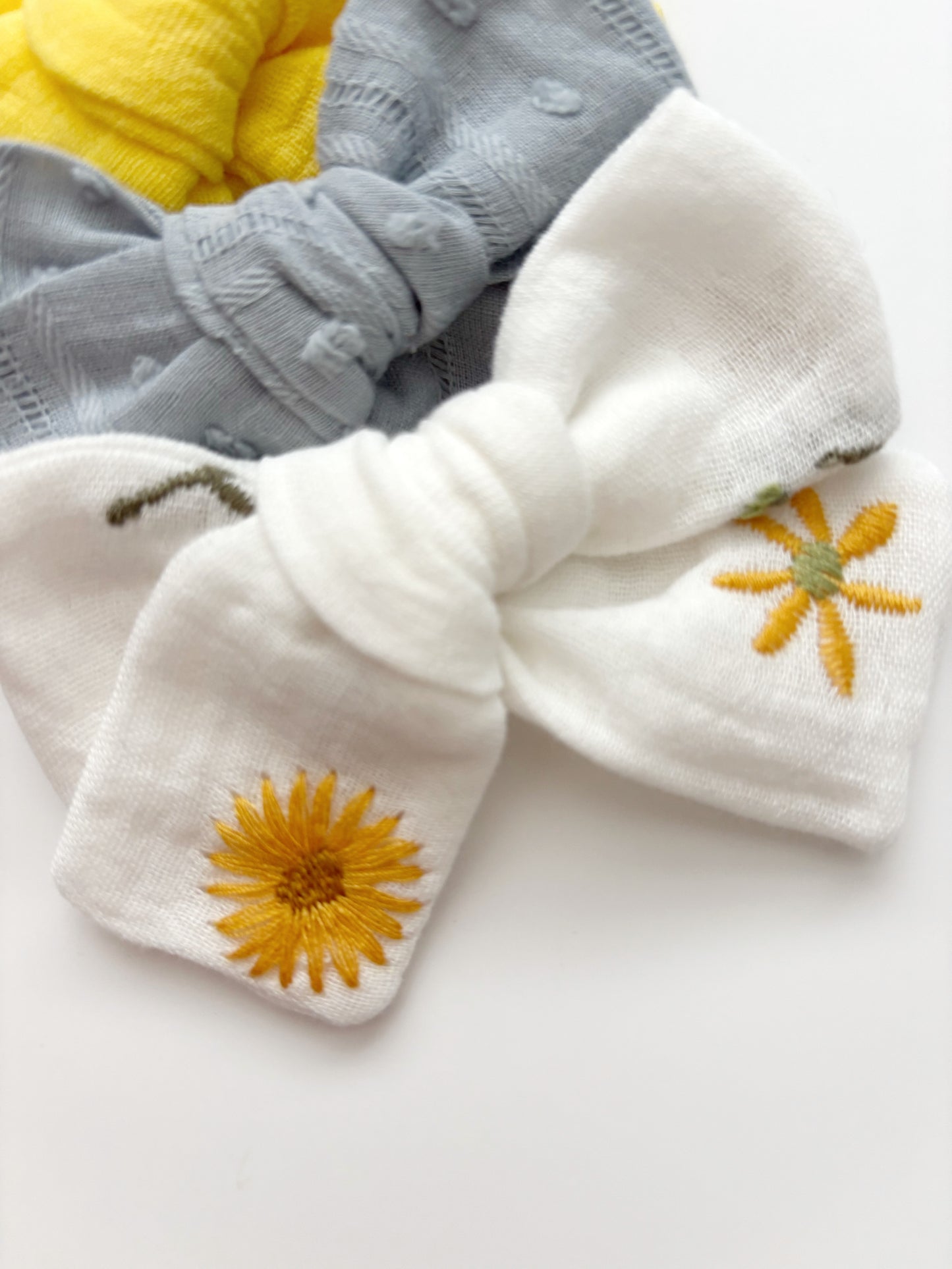 Yellow & Blue Bow Set