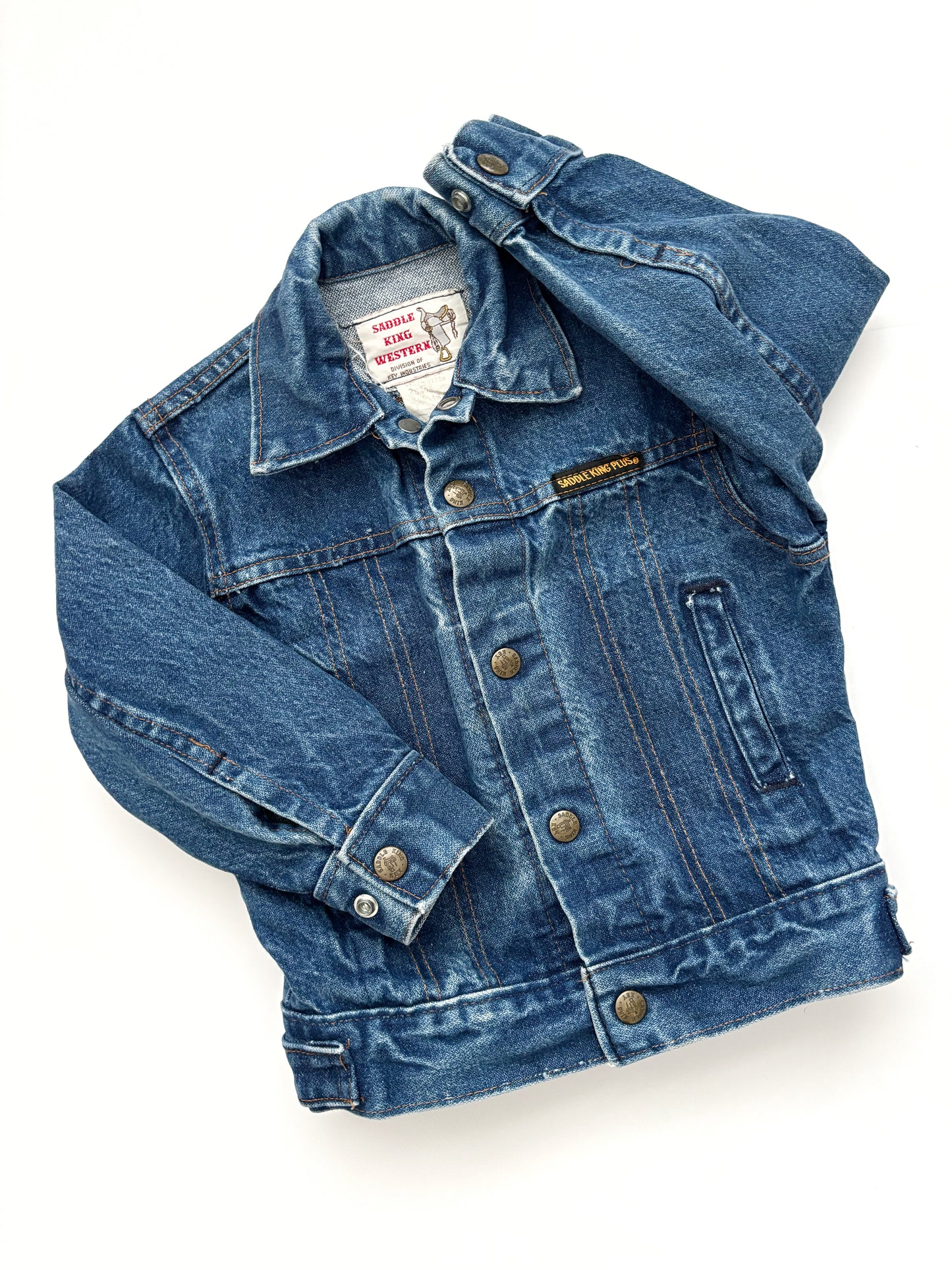 Vintage ‘Saddle King’ Western Cowboy Denim Jacket Age 4