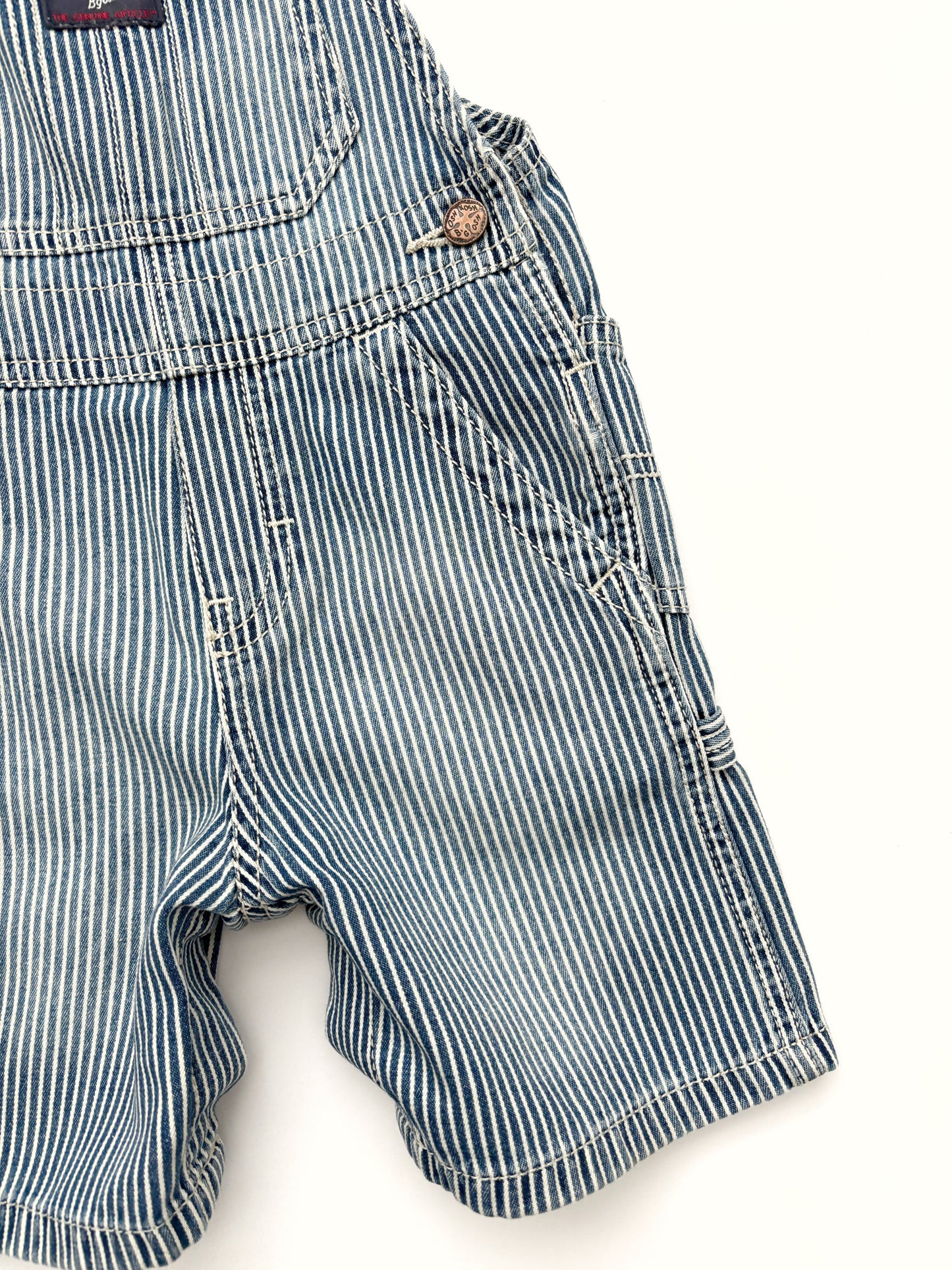 Hickory Stripe Oshkosh Shortall Dungarees Age 2 Years