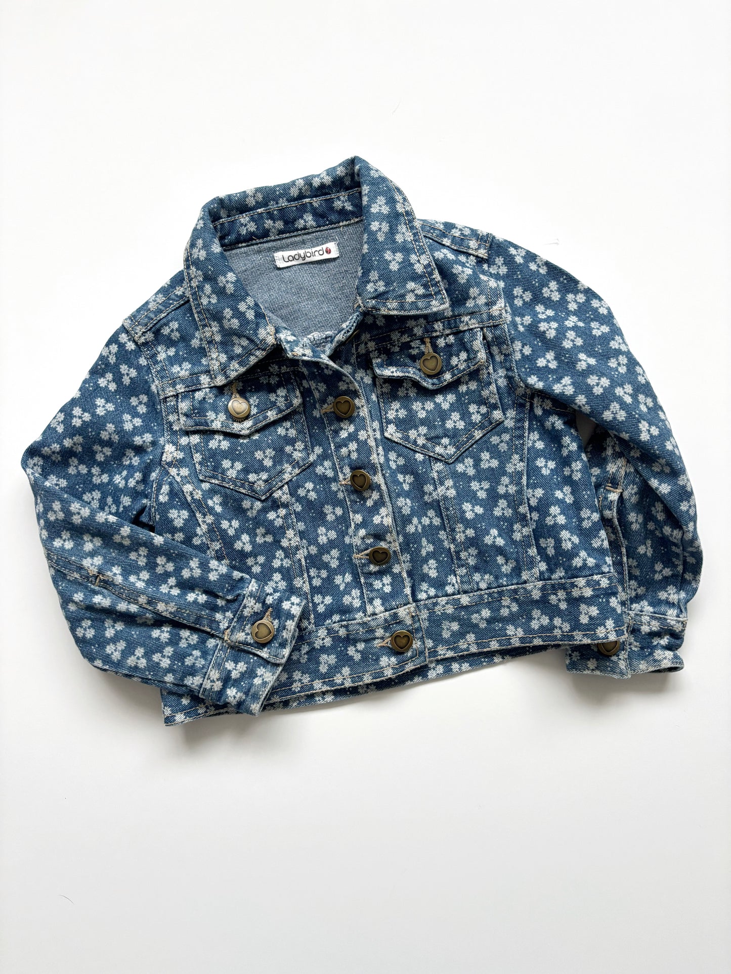 Vintage Ladybird Floral Denim Jacket Age 2-3 Years