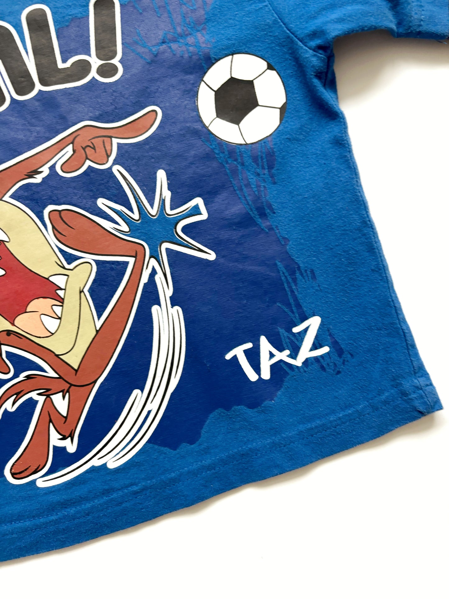 Vintage Taz Soccer T-Shirt Age 2-3 Years