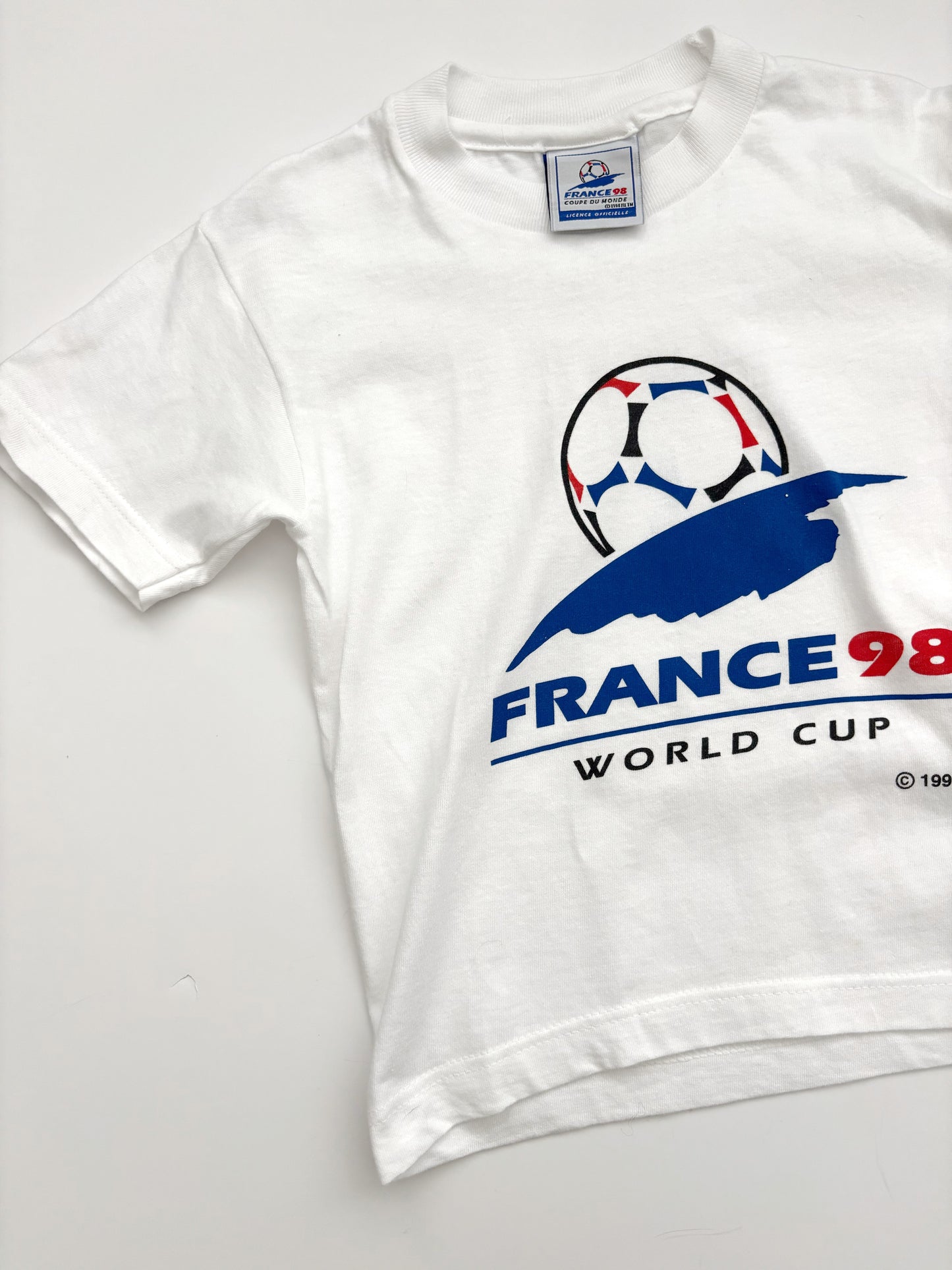 France 98 Football World Cup T-Shirt - Deadstock 1994 Age 3-4 Years