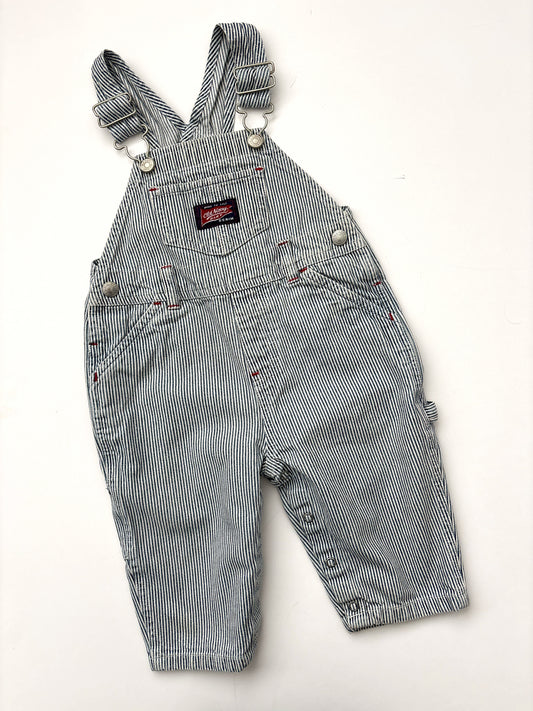 Hickory Stripe Y2K Dungarees Age 6-12 Months