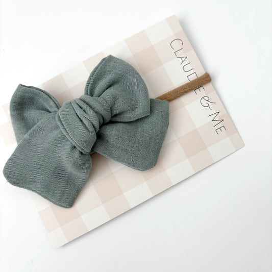 Sage Green Hair Bow image 0