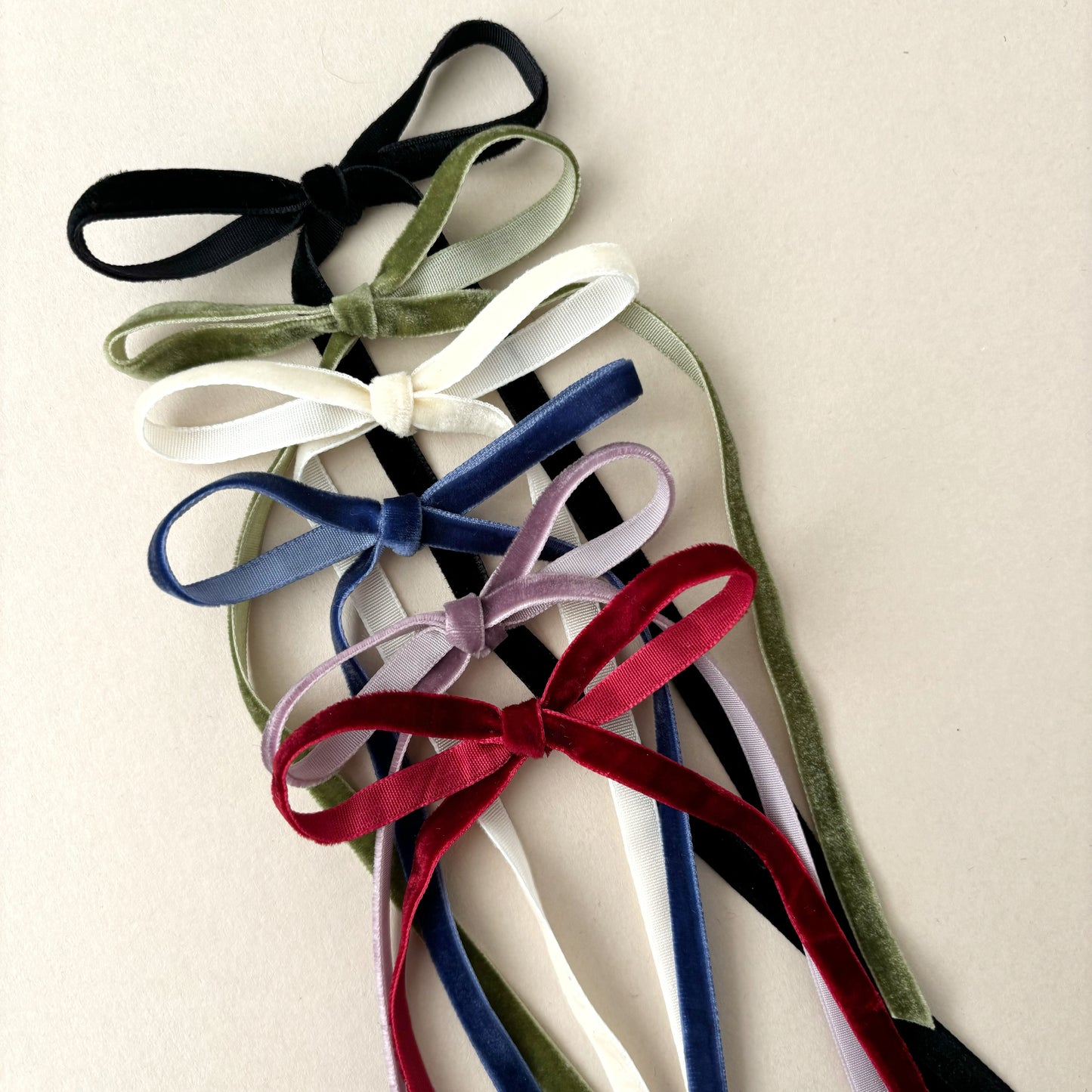 Black Velvet Long Tailed Hair Bow