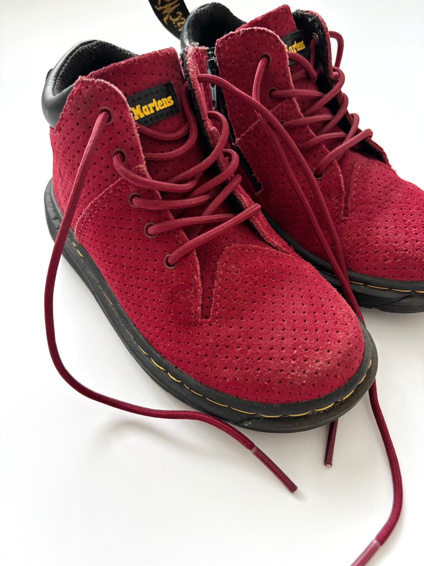 Red Dr Marten Boots Size Infant UK 7.5