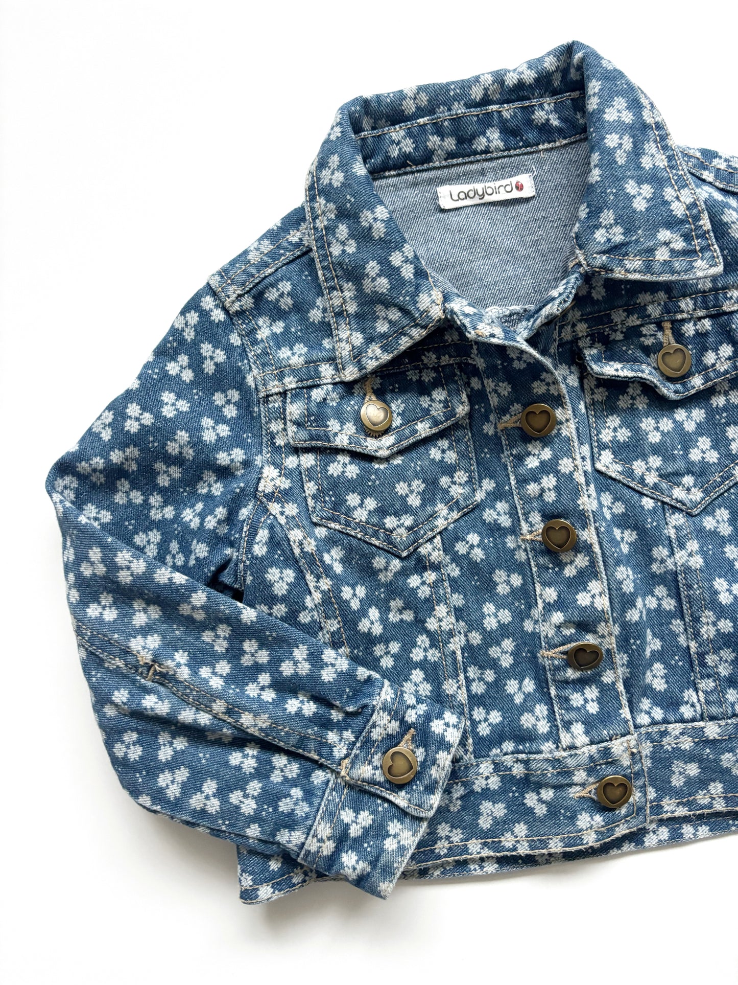 Vintage Ladybird Floral Denim Jacket Age 2-3 Years