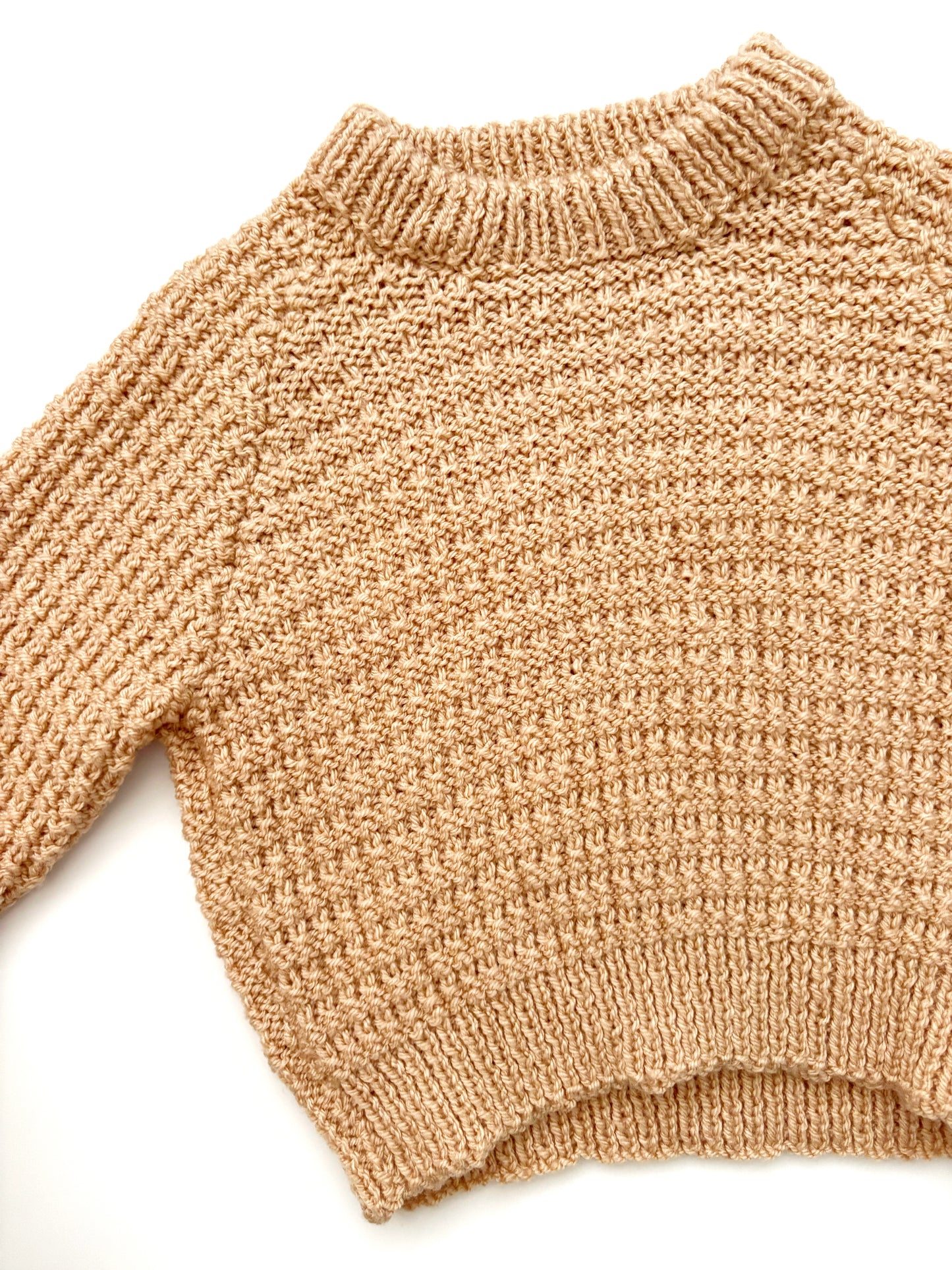 Handknit Camel Jumper Age 1-2 Years