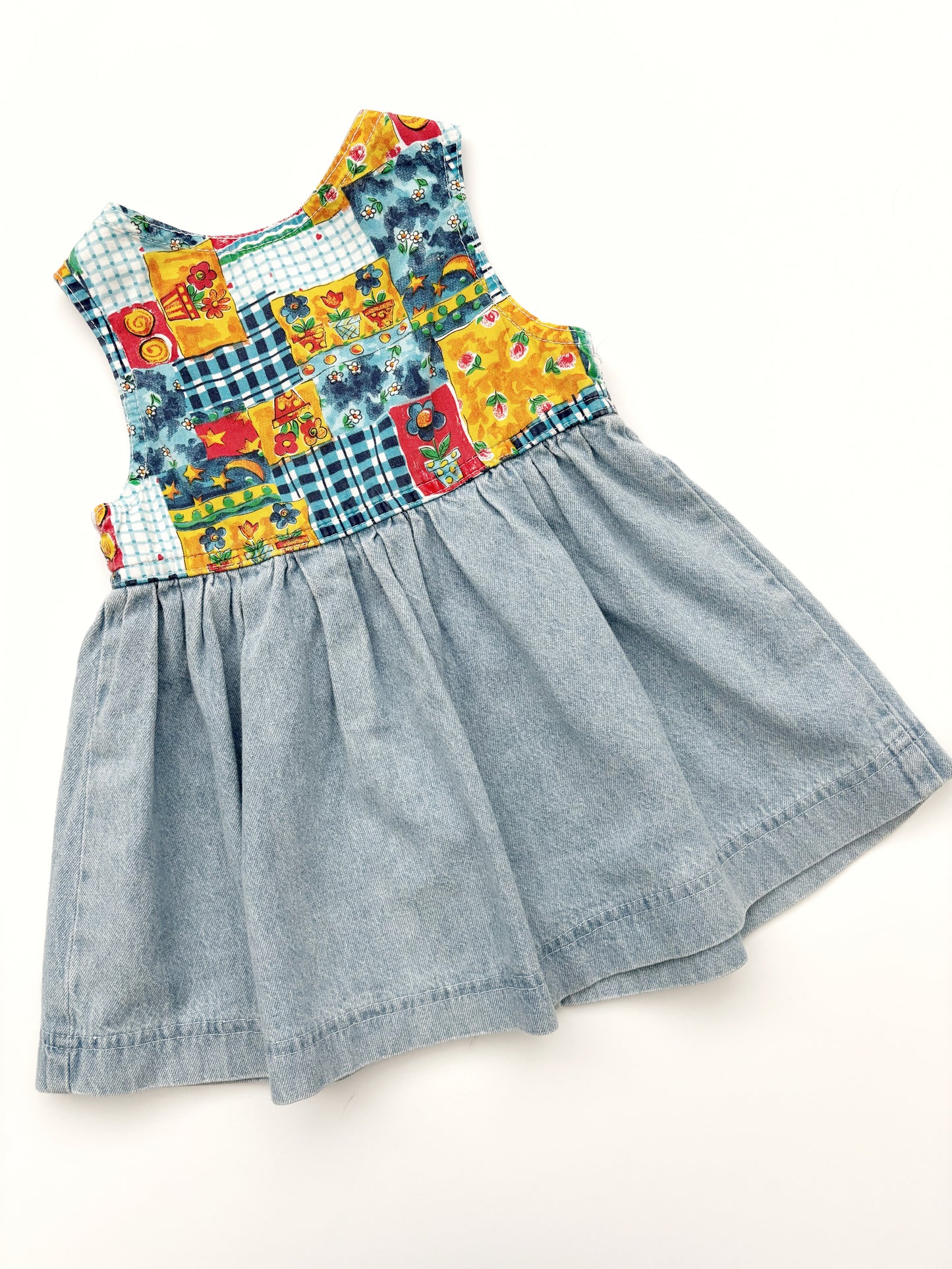 Vintage Denim Dress Age 12-18 Months