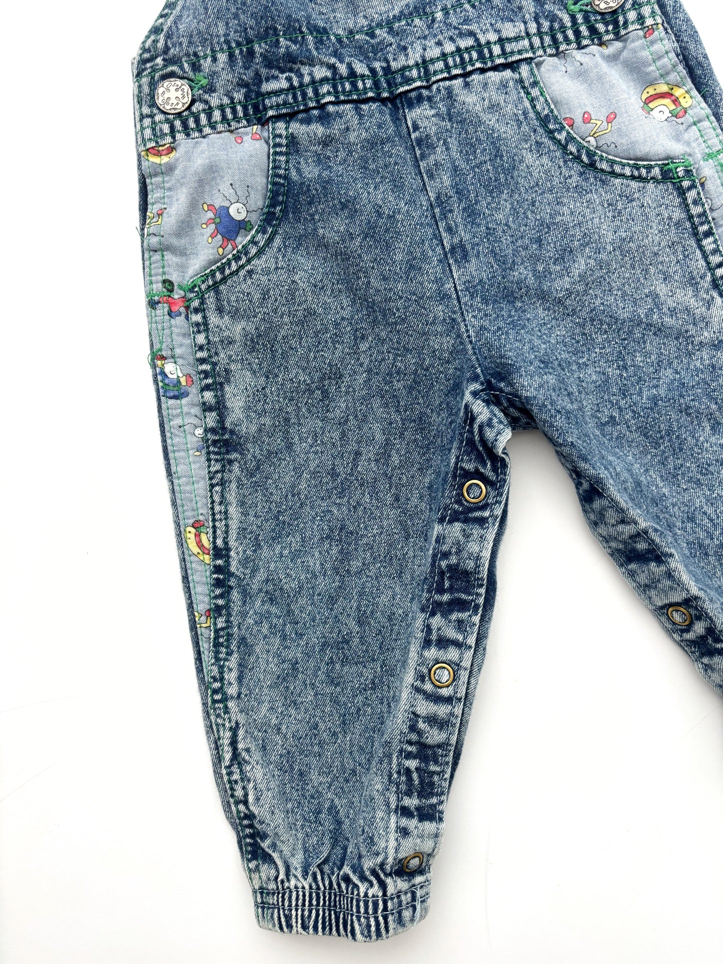 *RARE* Oshkosh B’Gosh 1980’s Music Bug Dungarees Age 18 Months