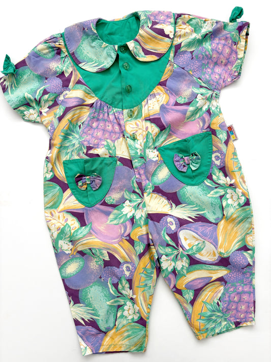 Vintage Fruit Print Romper Suit Age 12-18 months