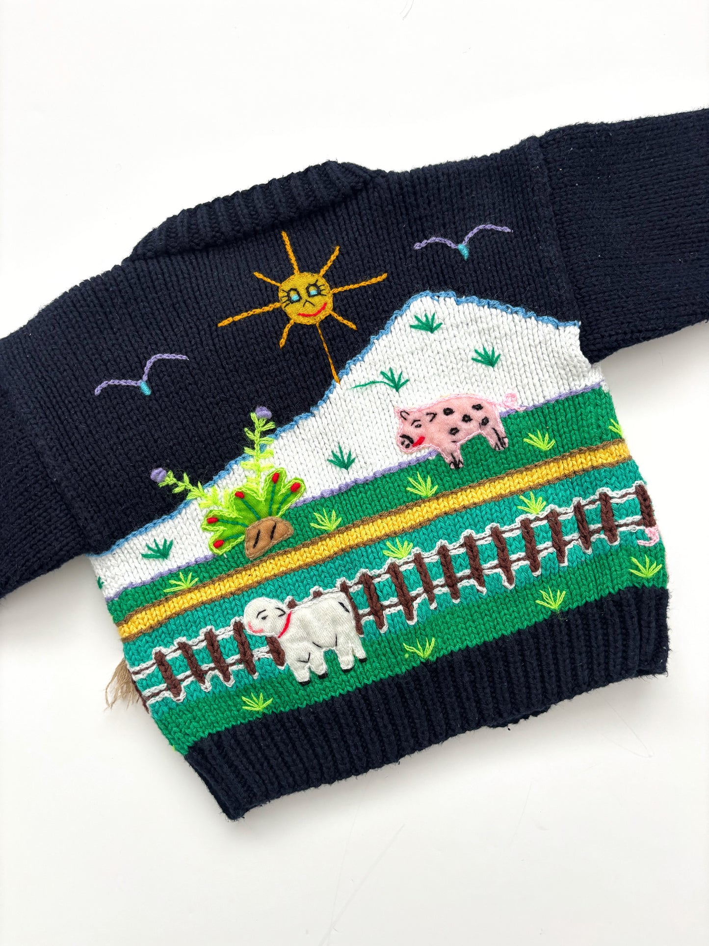 Old McDonald Handknit Cardigan Age 12-18 Months