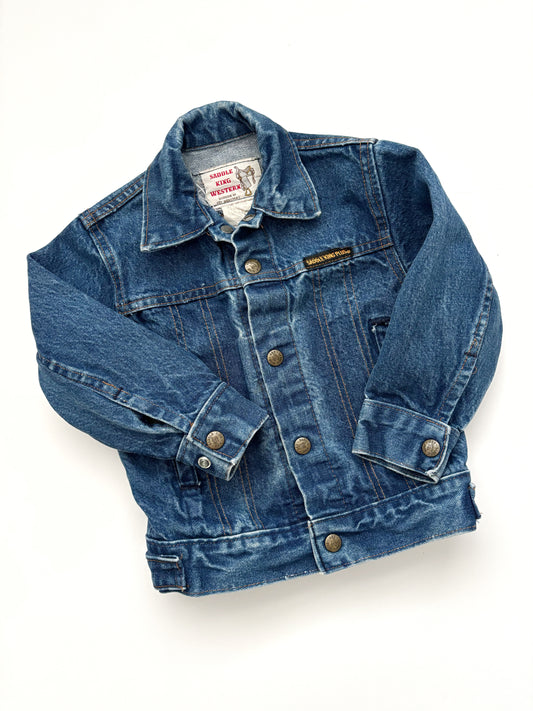 Vintage ‘Saddle King’ Western Cowboy Denim Jacket Age 4