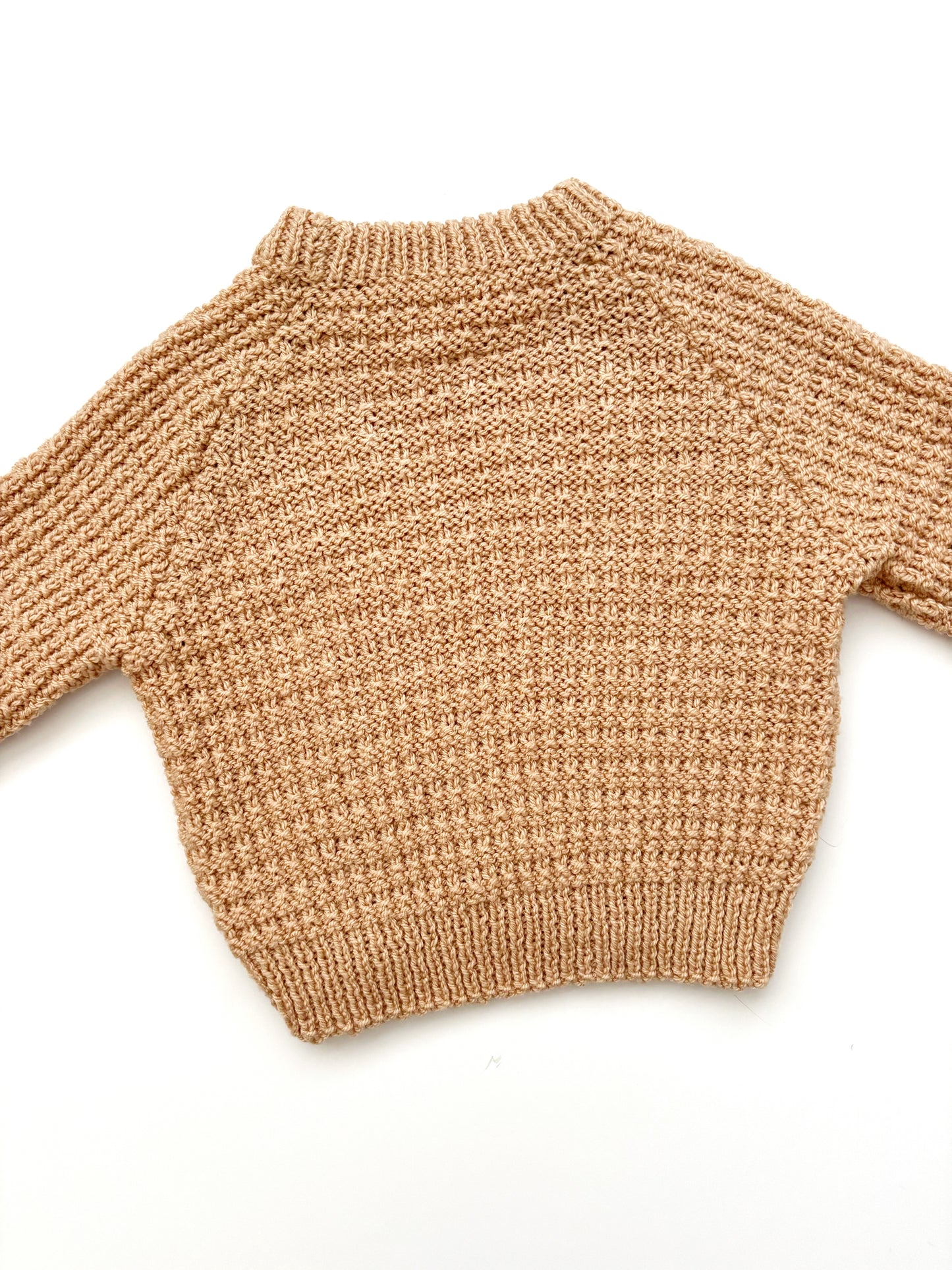 Handknit Camel Jumper Age 1-2 Years