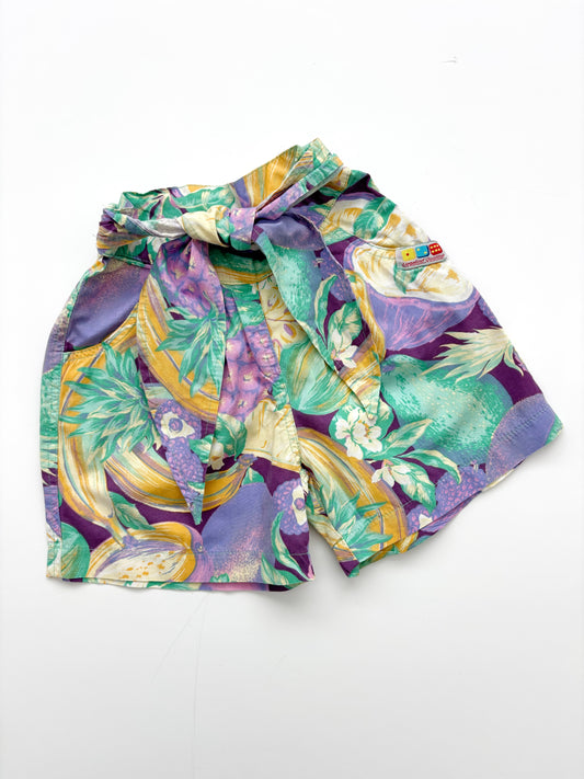 Vintage Fruit Print Shorts Age 12-18 Months