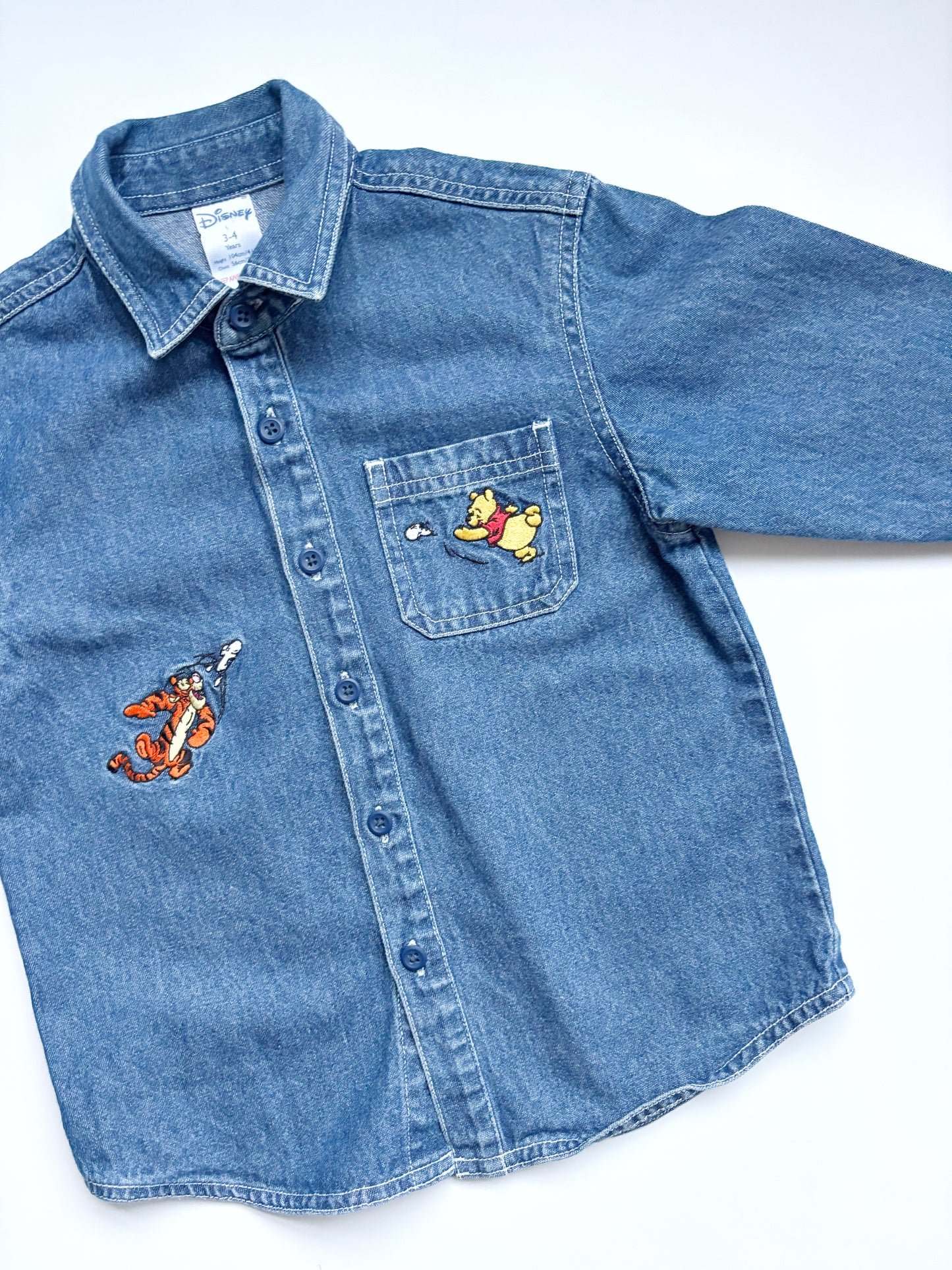 Vintage Winnie the Pooh Denim Shirt Age 3-4 Years