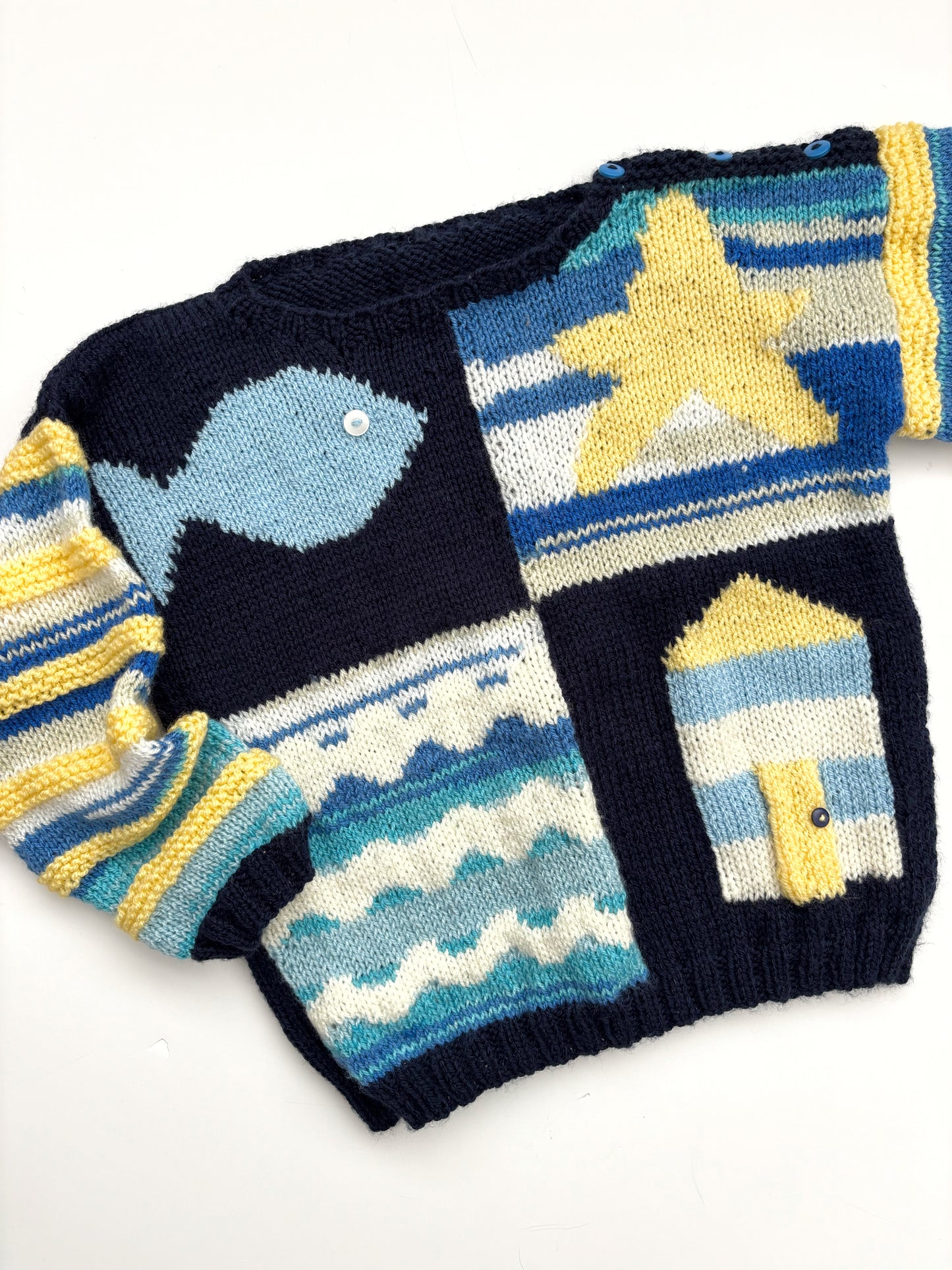 Seaside Theme Knitted Jumper Age 3-4 Years