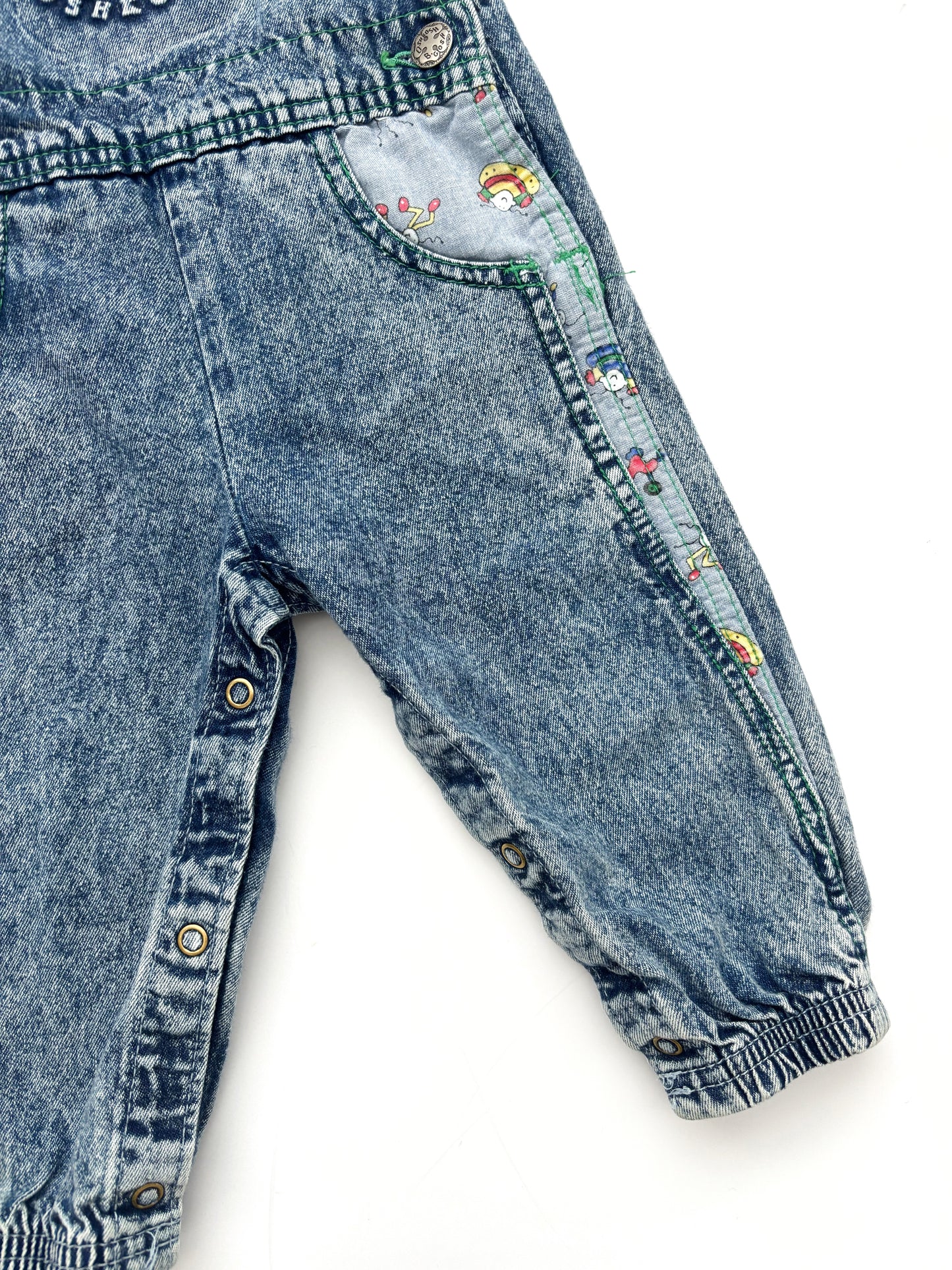 *RARE* Oshkosh B’Gosh 1980’s Music Bug Dungarees Age 18 Months