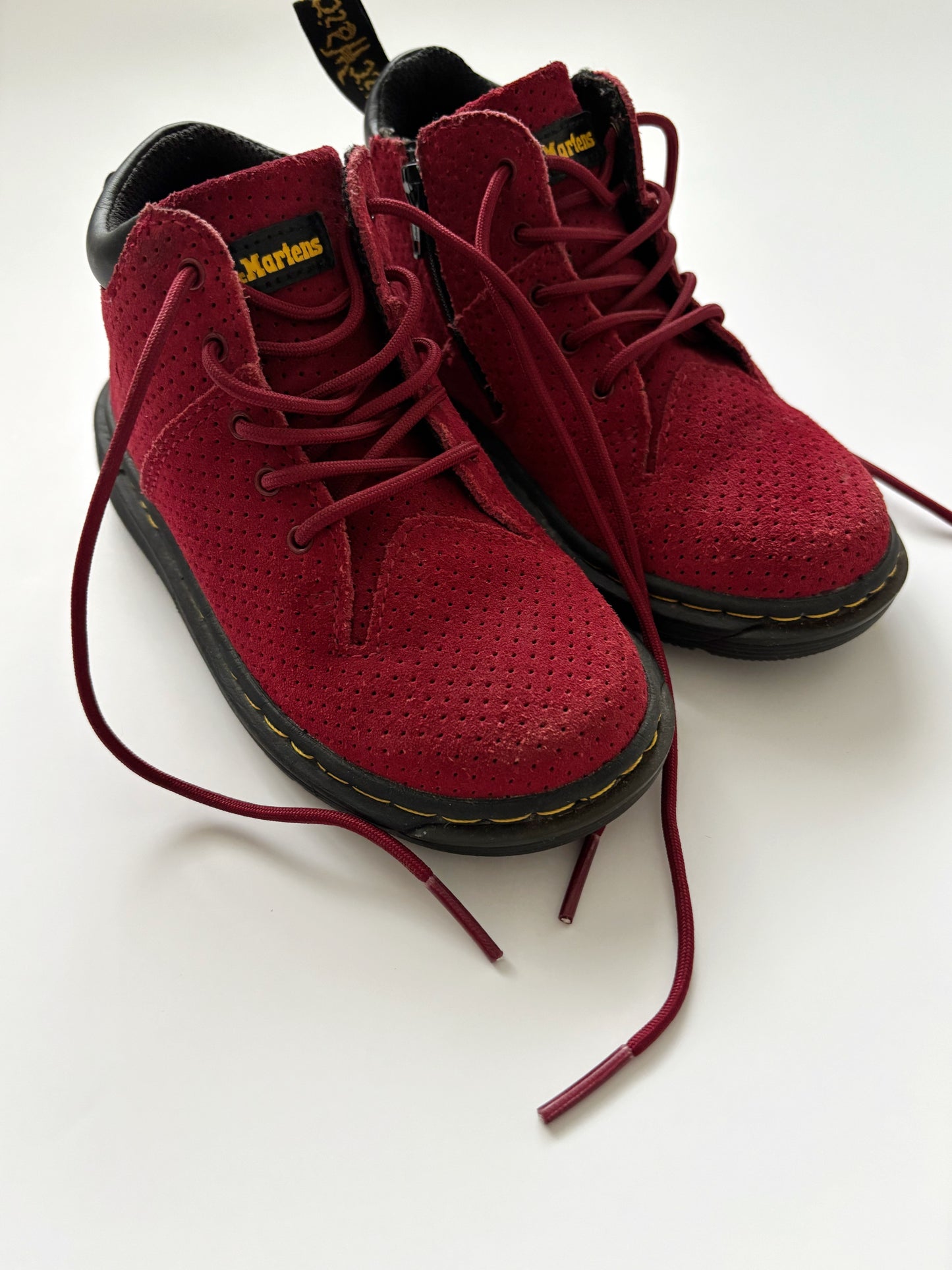 Red Dr Marten Boots Size Infant UK 7.5