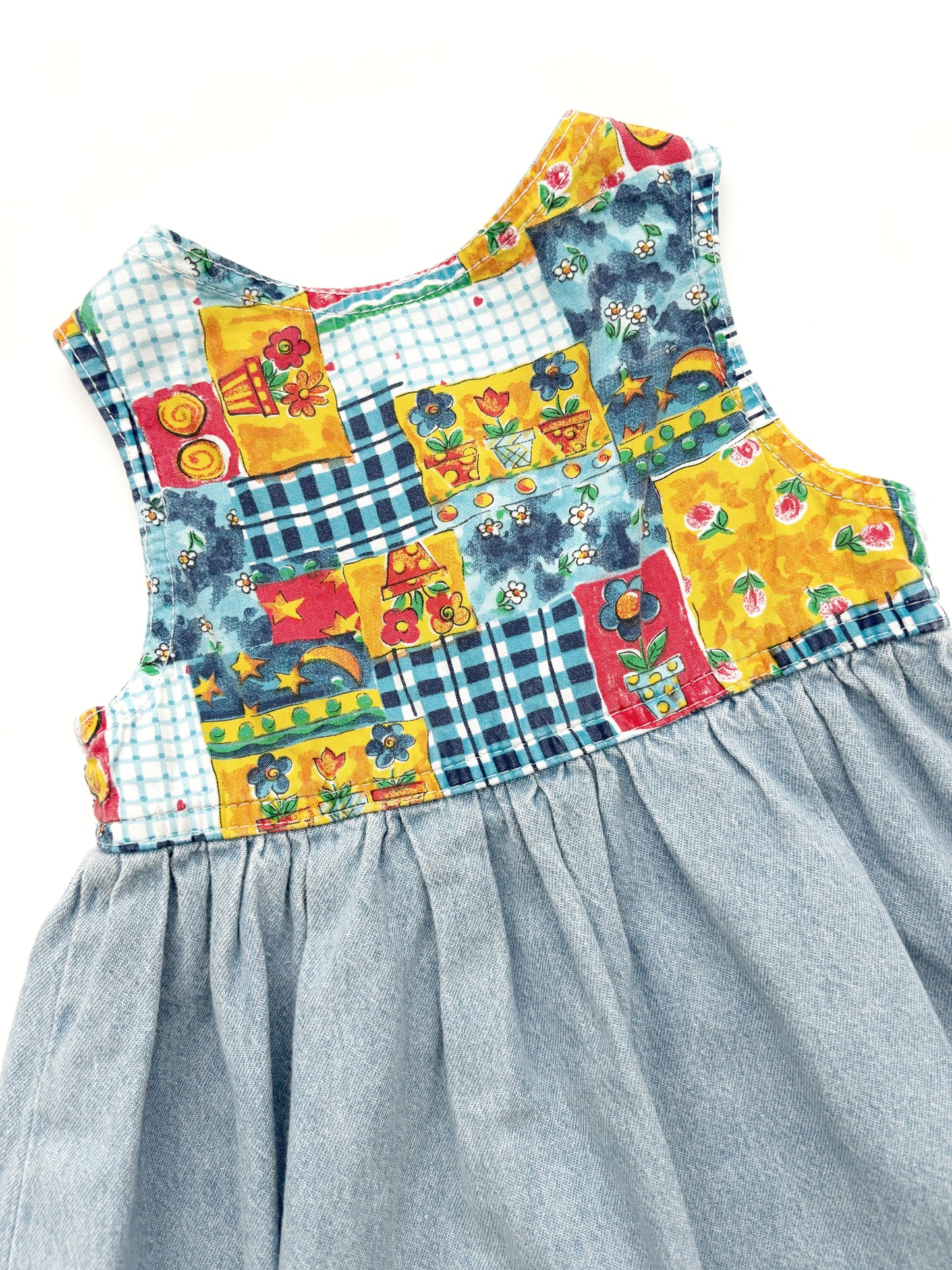 Vintage Denim Dress Age 12-18 Months